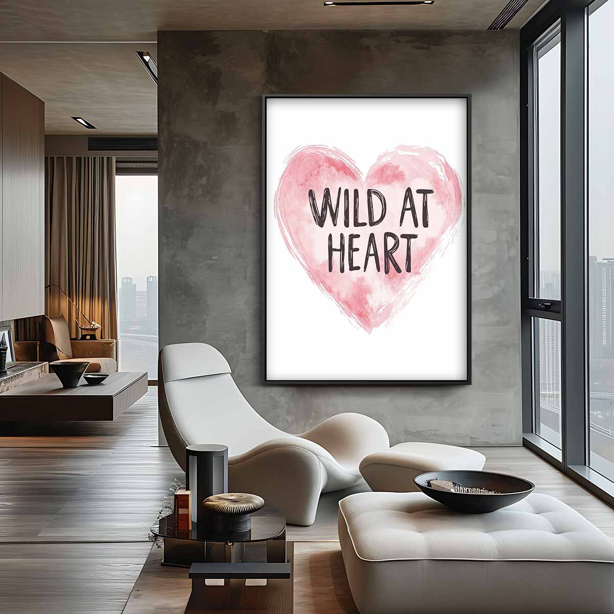 Wild at Heart Poster – canvas wanddecoratie in portret formaat