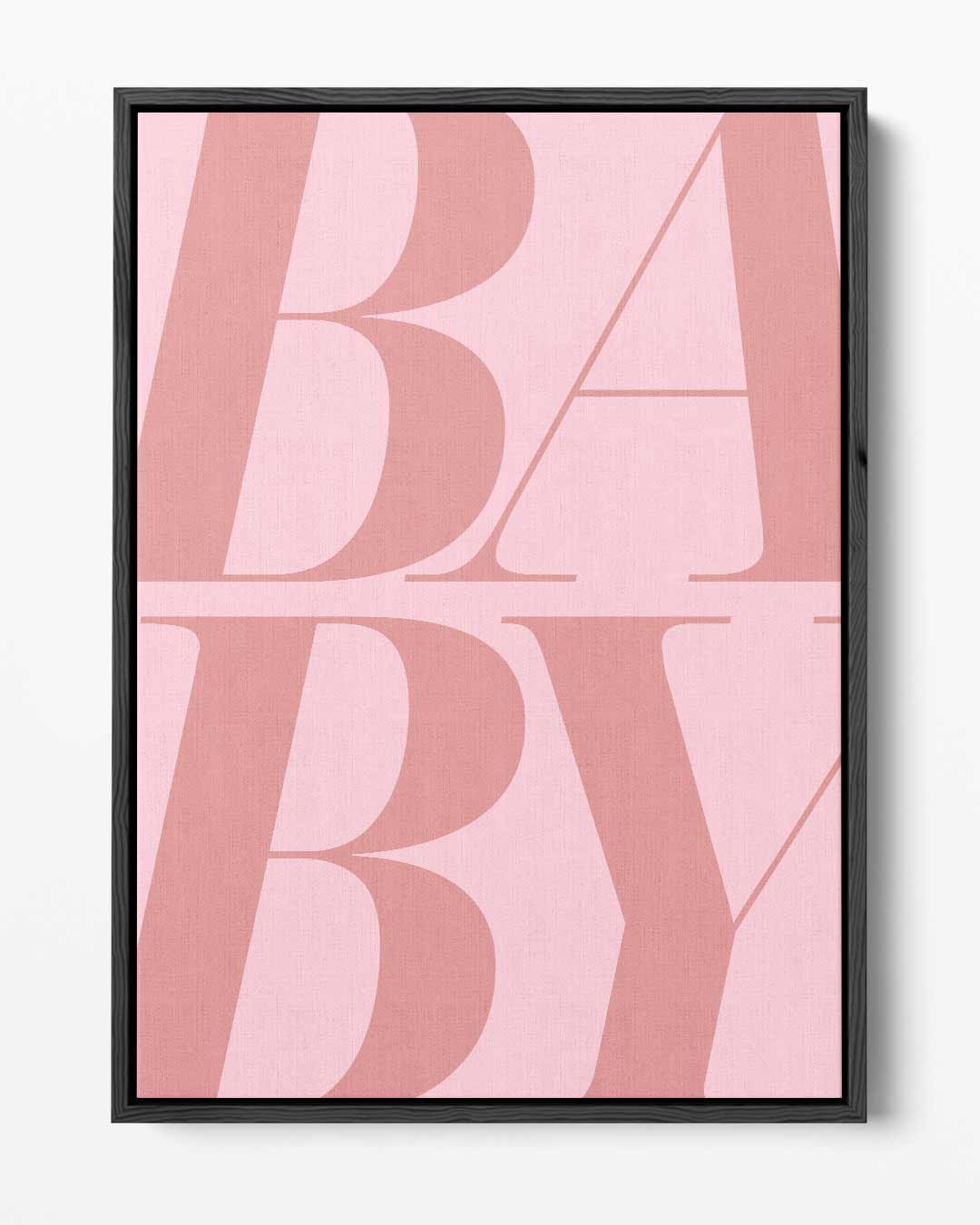 Moderne Typografie Kunst "Baby – portret kunstwerk als wanddecoratie