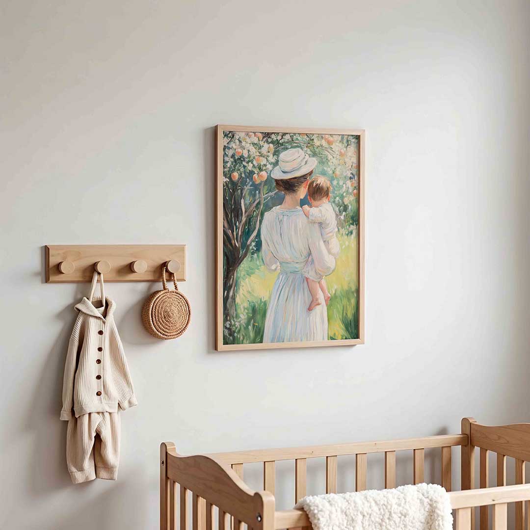 Moeder en kind onder boom – kinderposter in staand formaat