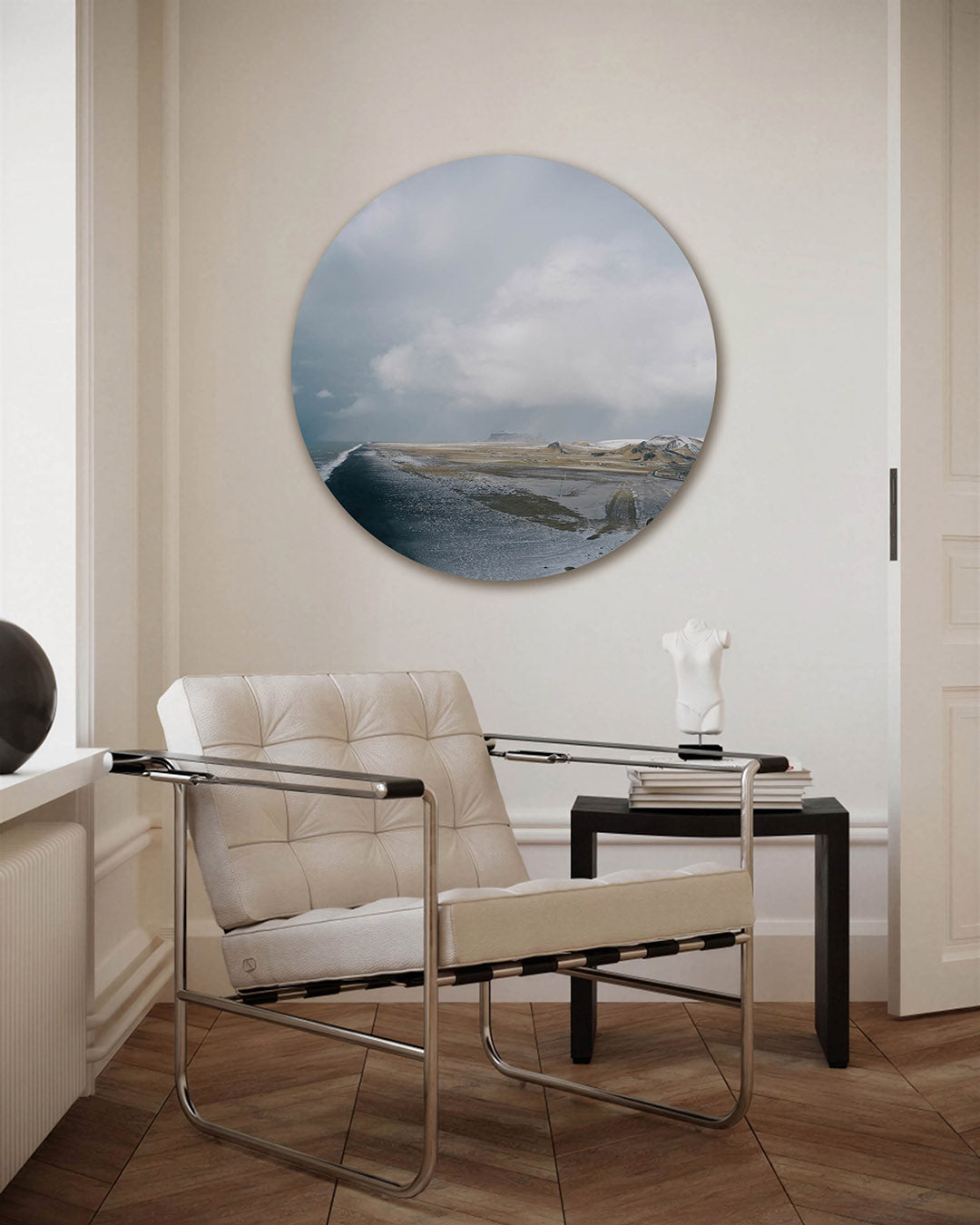 Kustlandschap – fotografie muurcirkel als ronde wanddecoratie