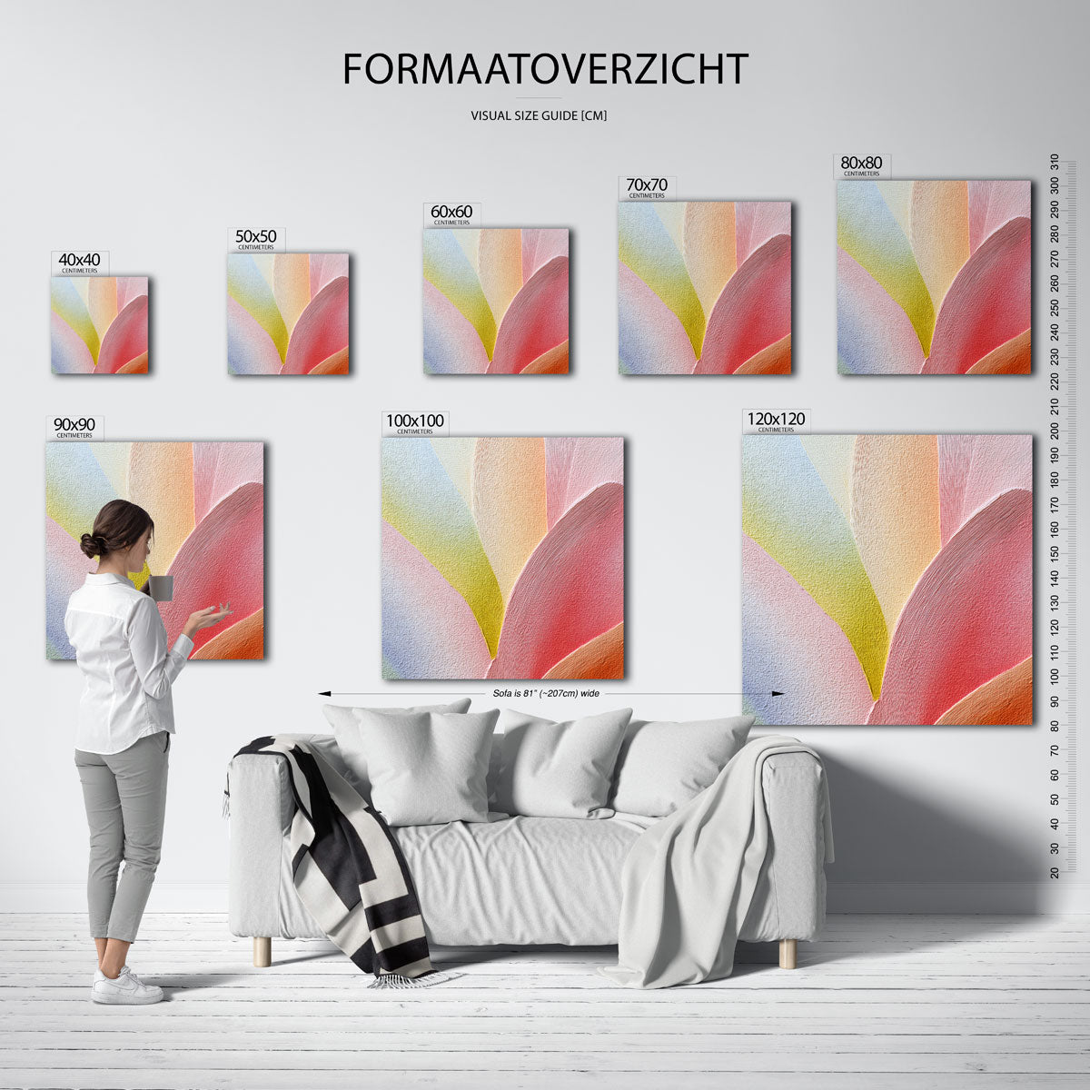 Gekleurde vormen – vierkante muurposter met abstracte vormen