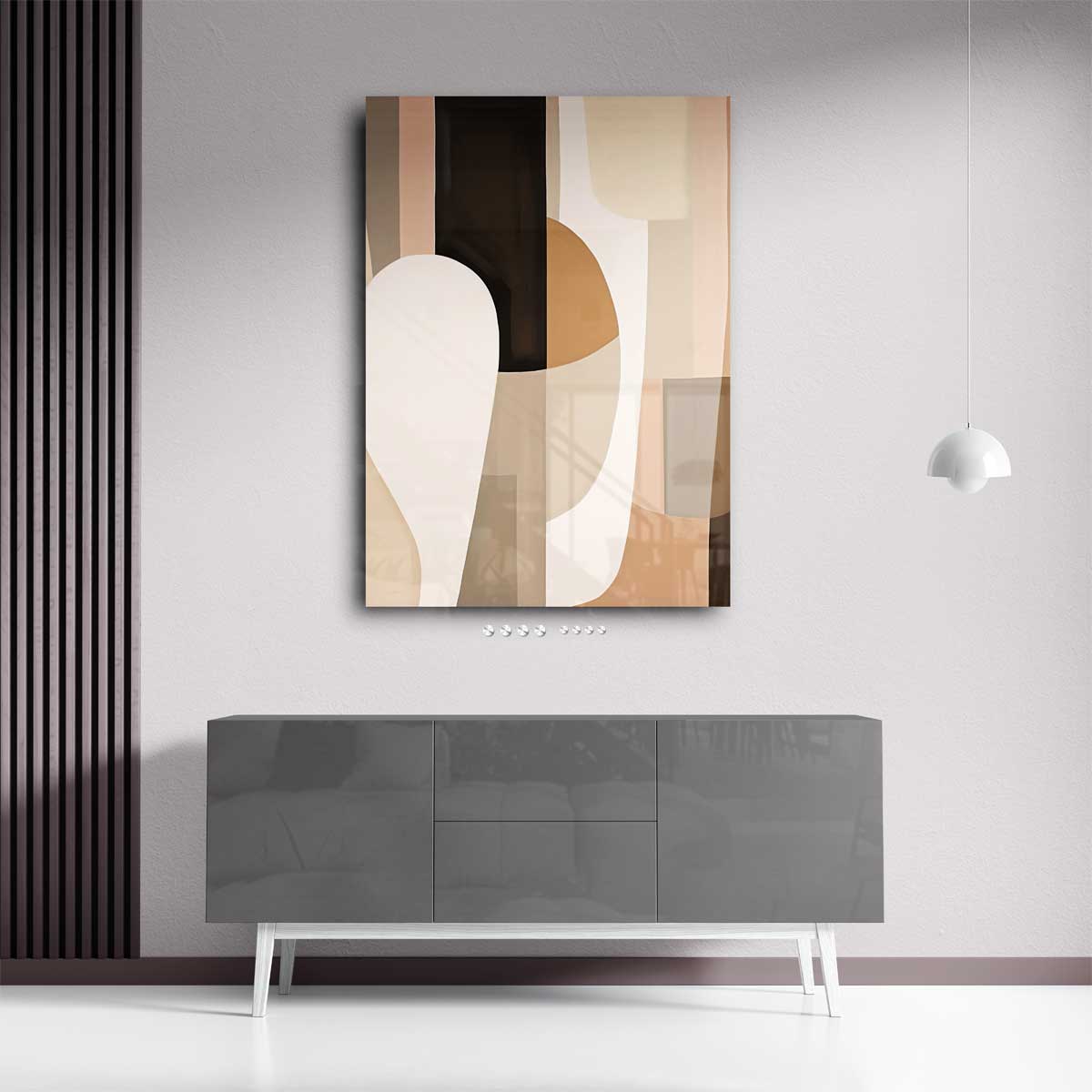 Aardse Harmonie – plexiglas wanddecoratie in portret formaat
