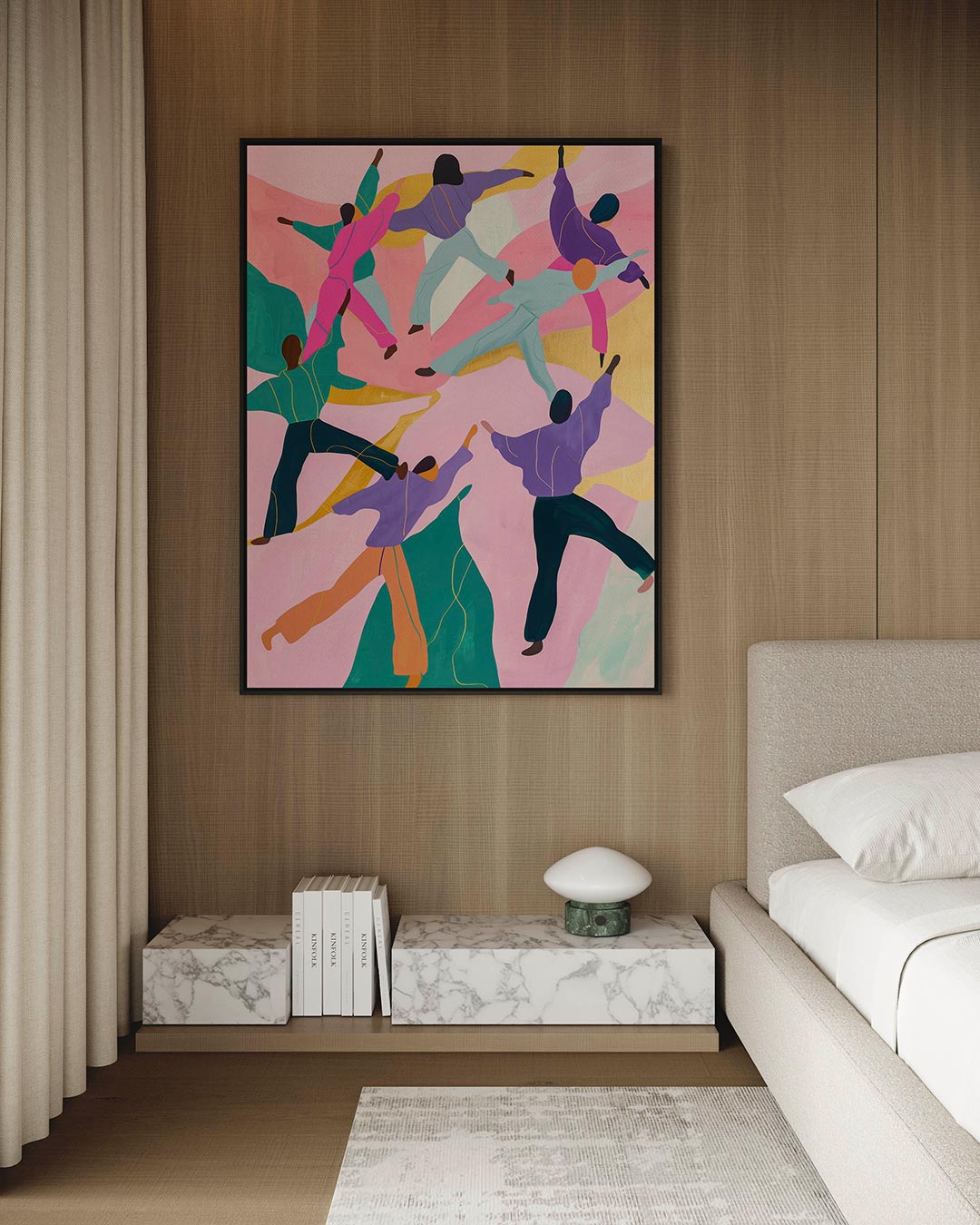Dansende figuren – staand wanddecoratie kunstwerk