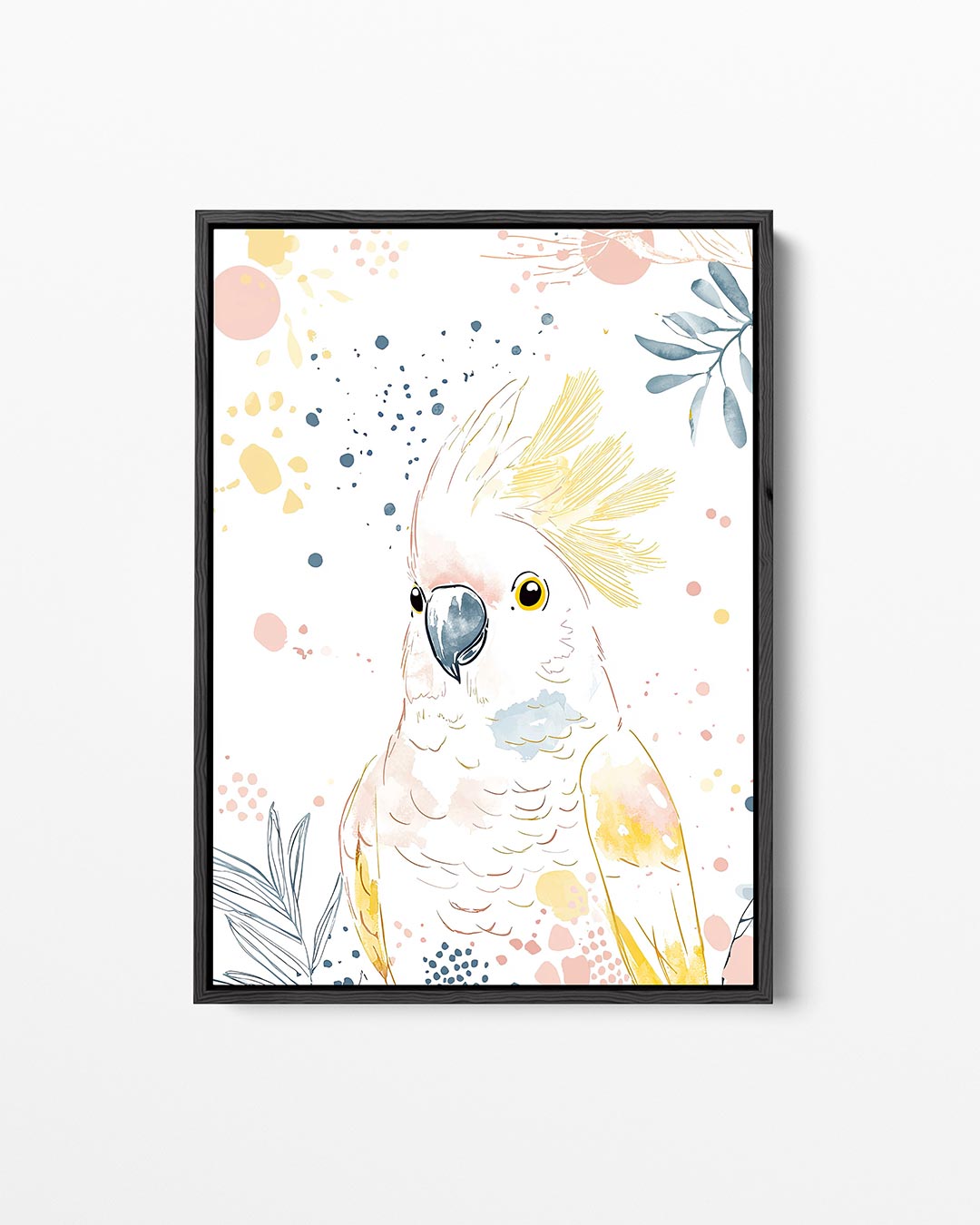 Vrolijke vogel illustratie – staand wanddecoratie kunstwerk