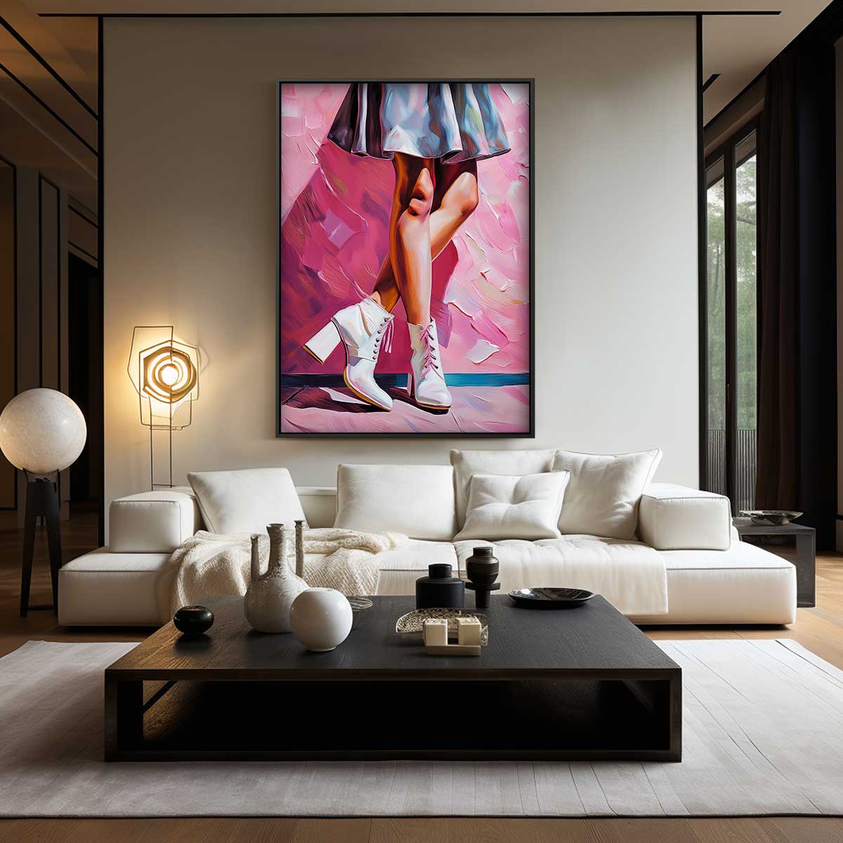 Stijlvolle Stedenwandeling – modern portret kunstwerk van WallArtistic