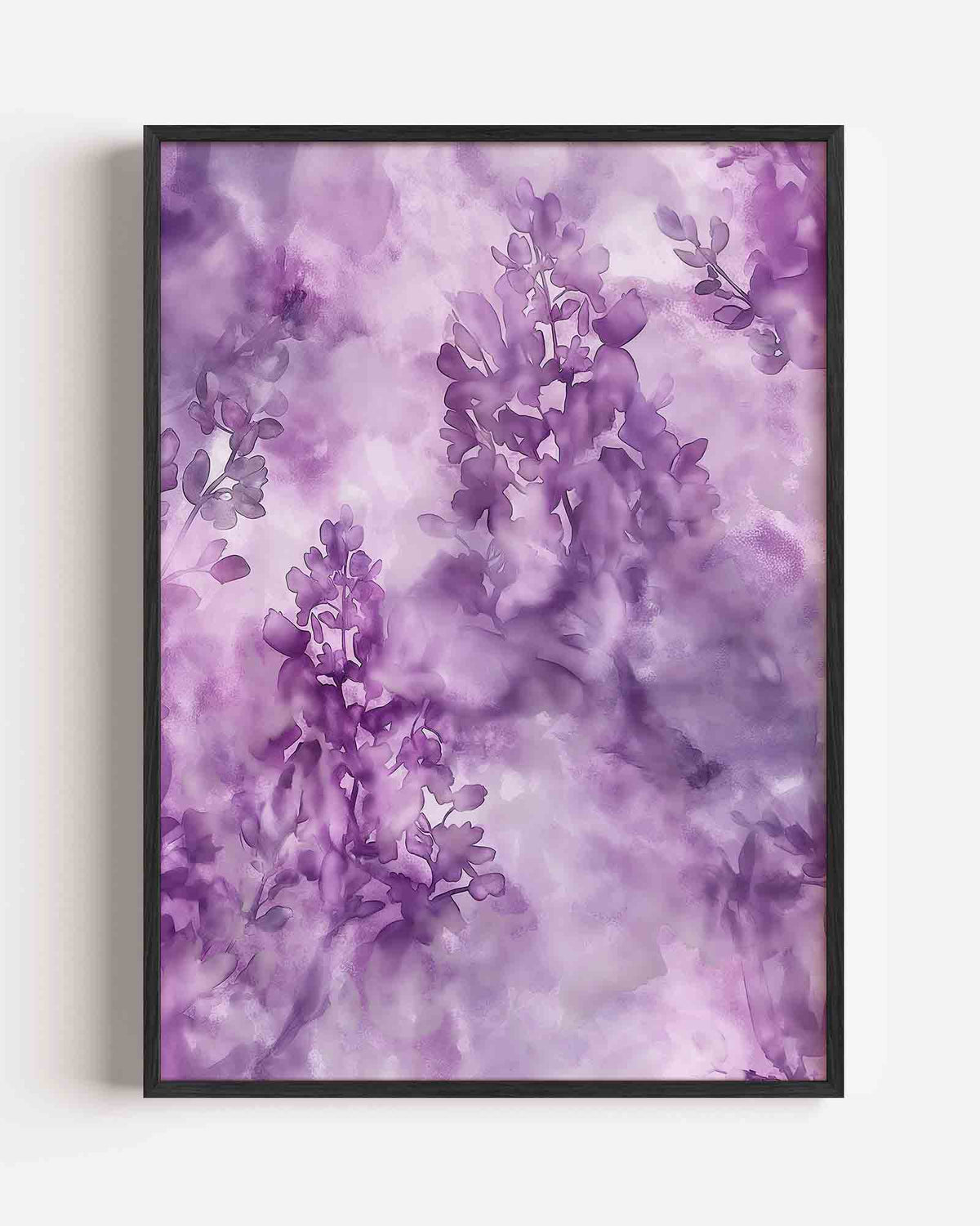 Paarse bloemen – Kleur & Vormen portret poster als wanddecoratie