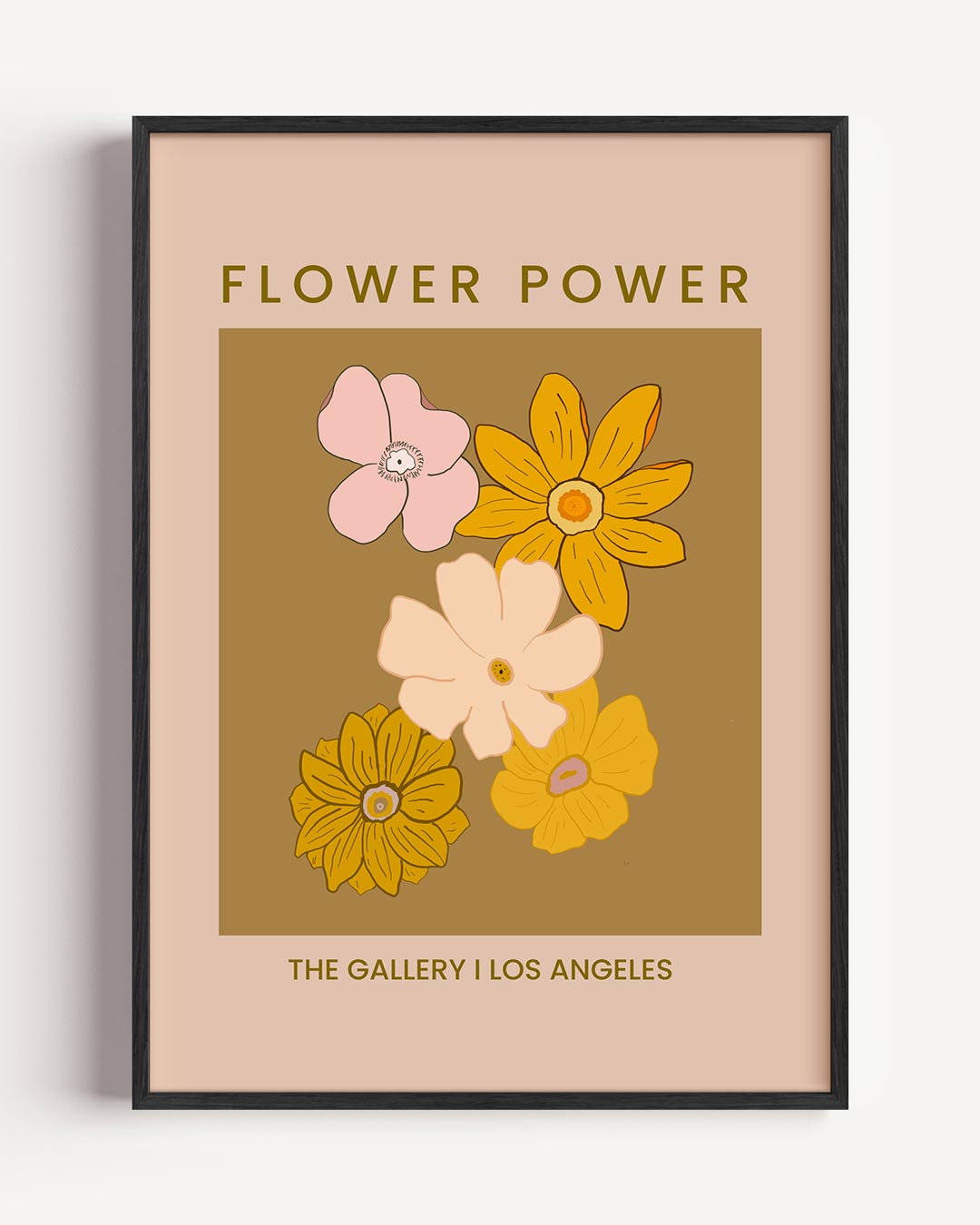 Flower Power Bloemenposter – bloemen portret poster als wanddecoratie
