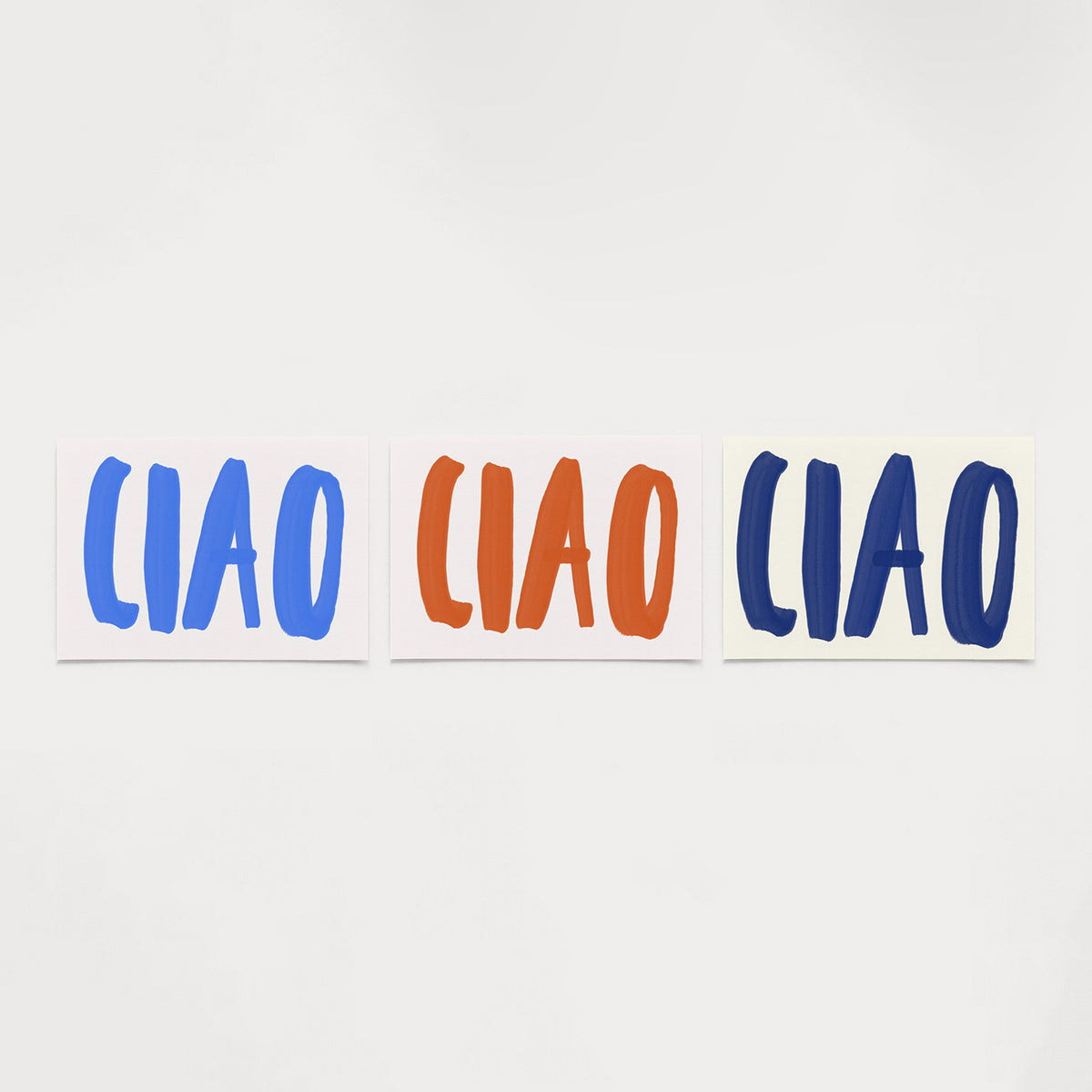 Blauwe letters Posterset