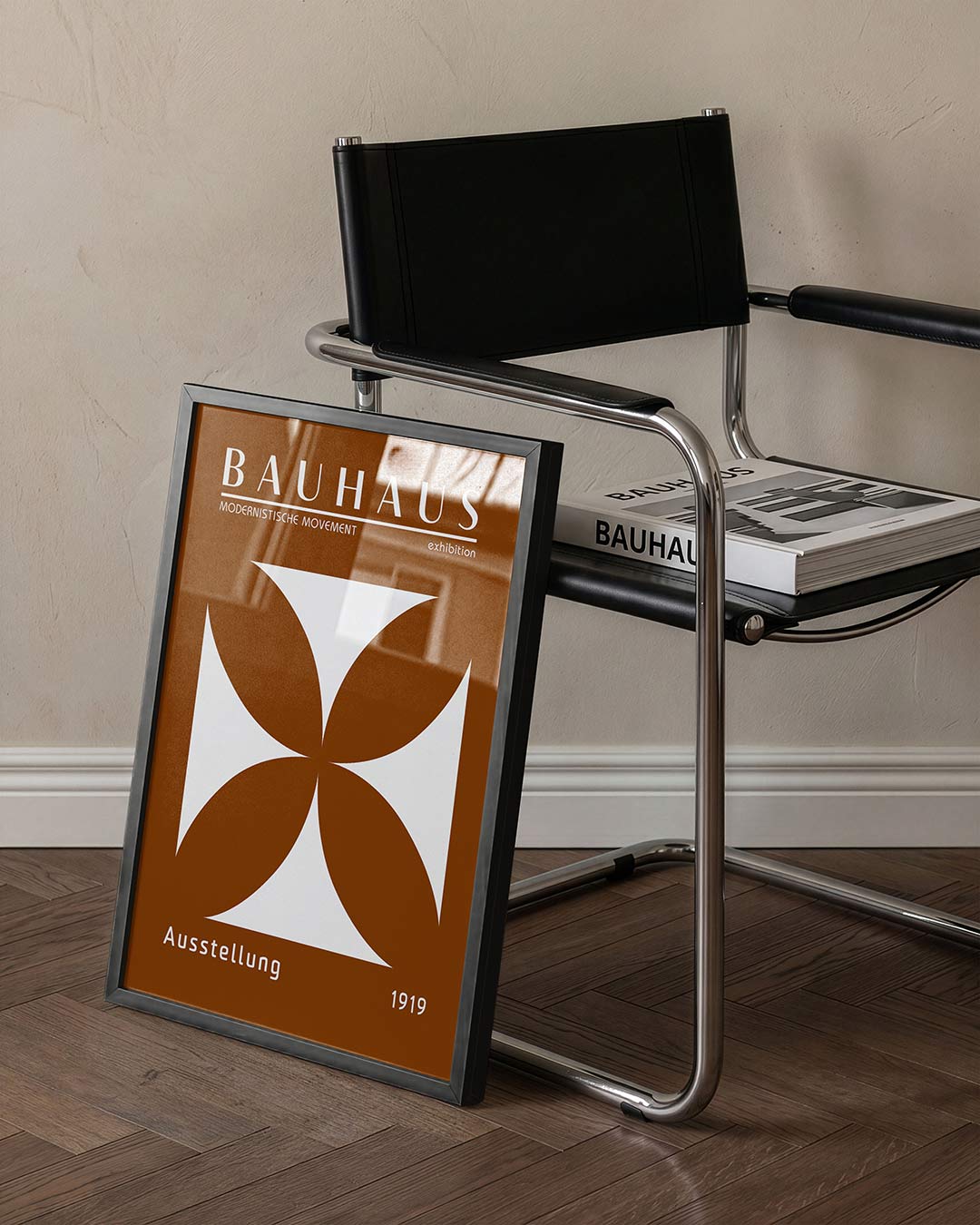 Vorm en balans – staande Bauhaus poster voor aan de muur