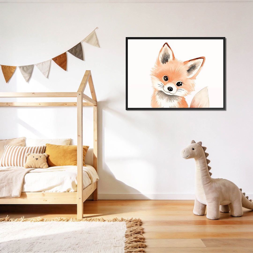 Vrolijke vos – op canvas, dibond of plexiglas