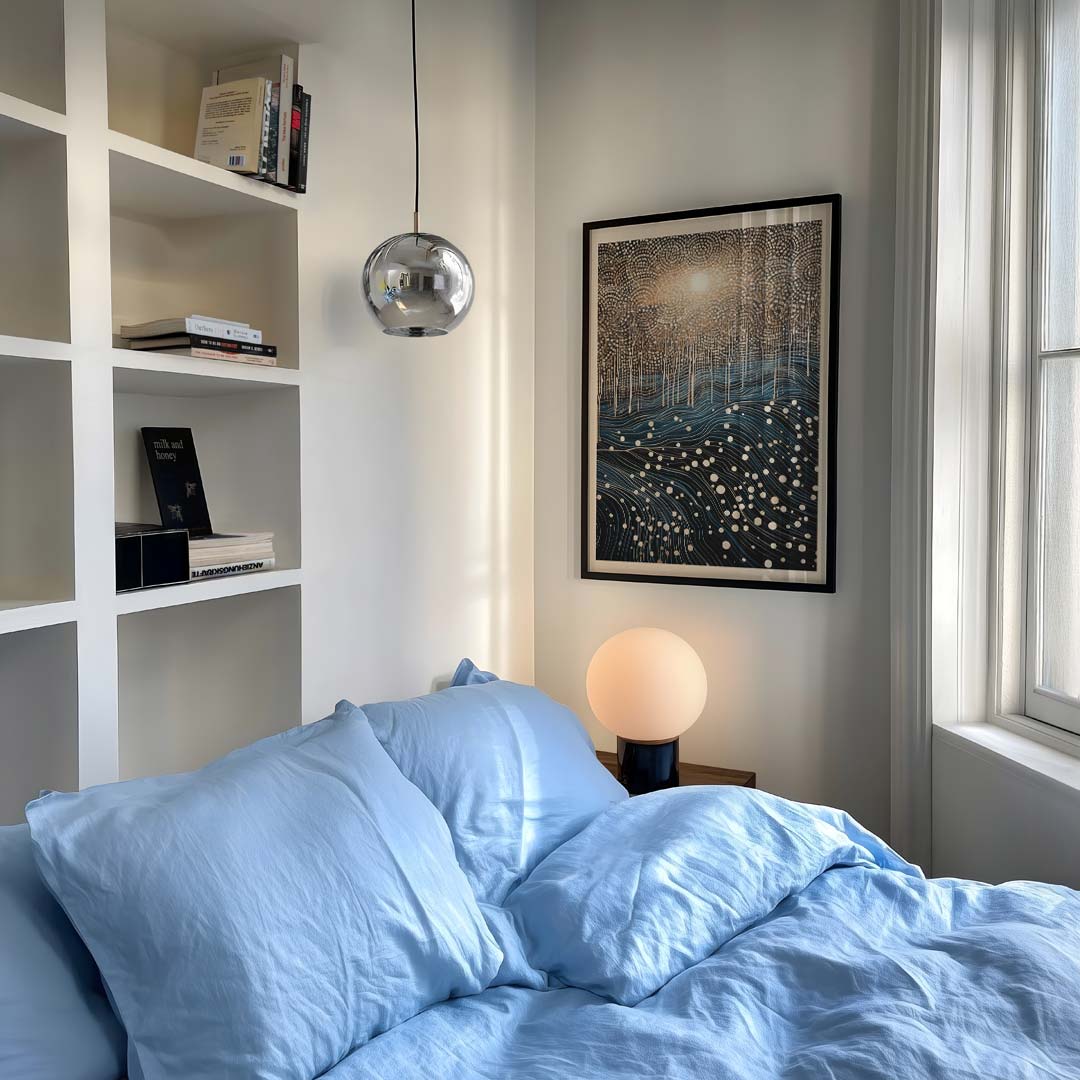 Abstracte Nachtelijke Bos – natuur- en stedenposter in staand formaat