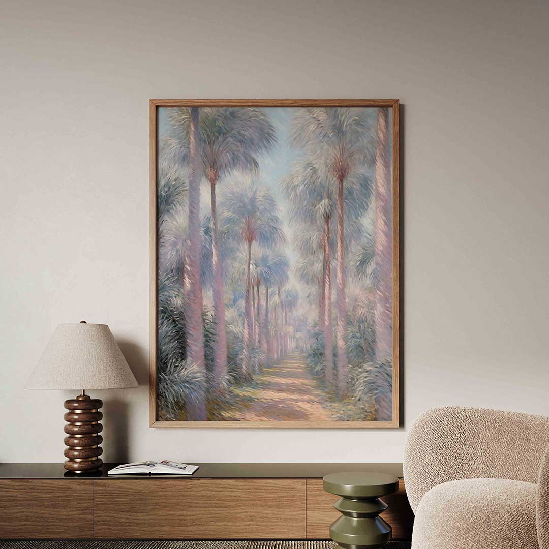 Palmbomenlaan – tropische jungle poster in staand formaat