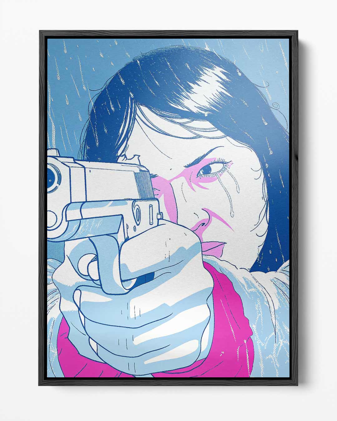 Moed en Vastberadenheid - Een Moderne Krijger – portret kunstwerk als wanddecoratie