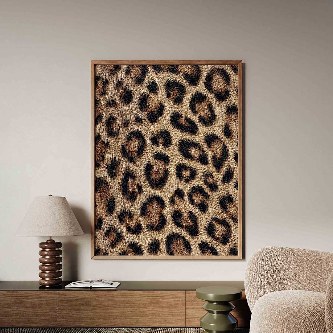 Luipaardpatroon – safari poster in staand formaat