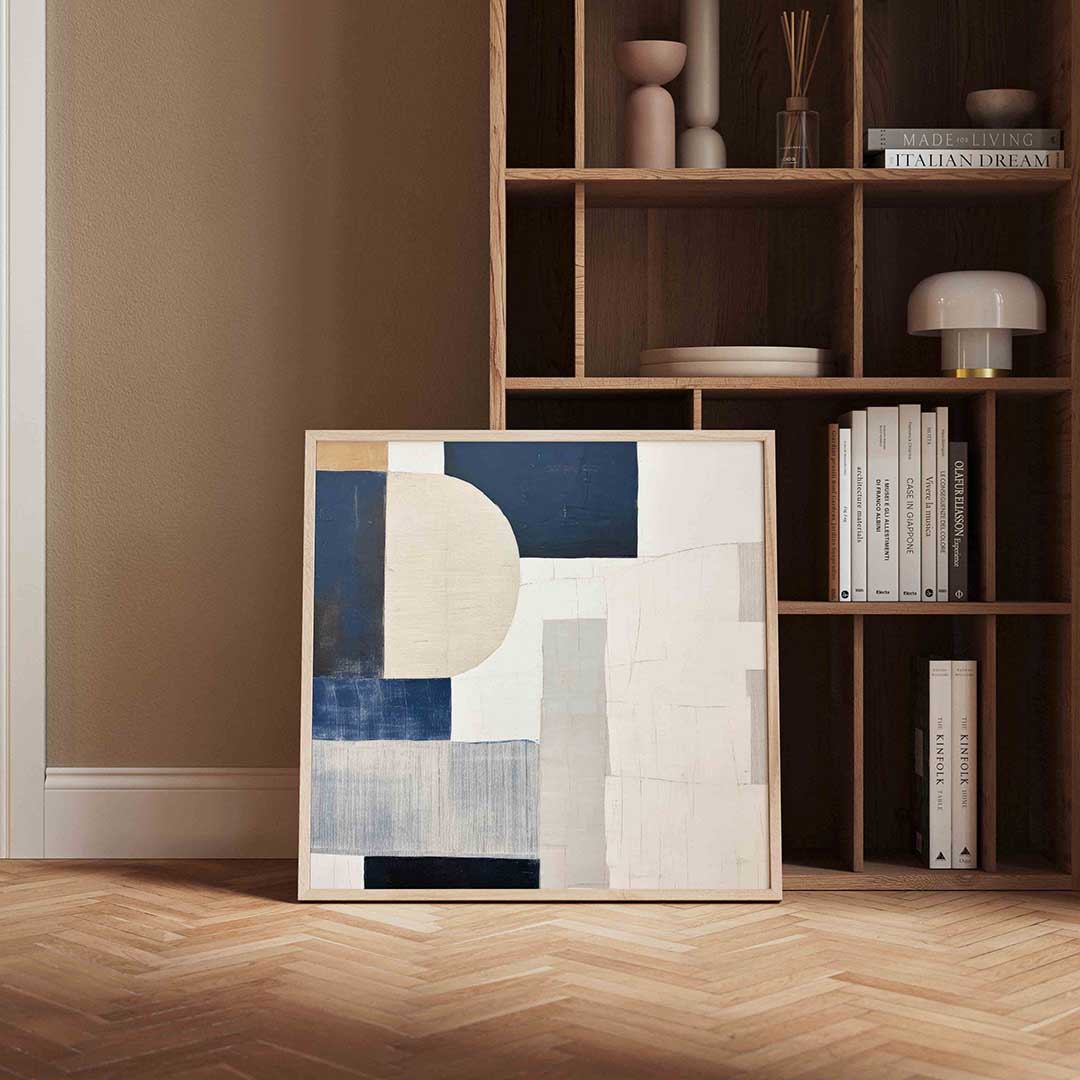 Abstracte vormen – kleurrijke vierkante wanddecoratie van WallArtistic