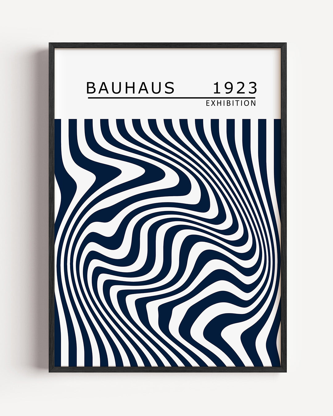 Golvend lijnenspel – staande Bauhaus poster als wanddecoratie
