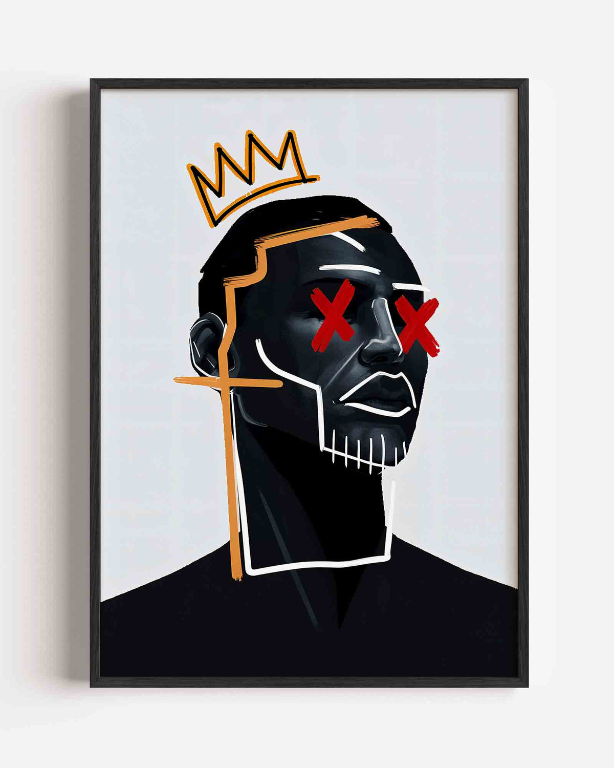 Portret met kroon – Pop Art en Streetart portret poster als wanddecoratie