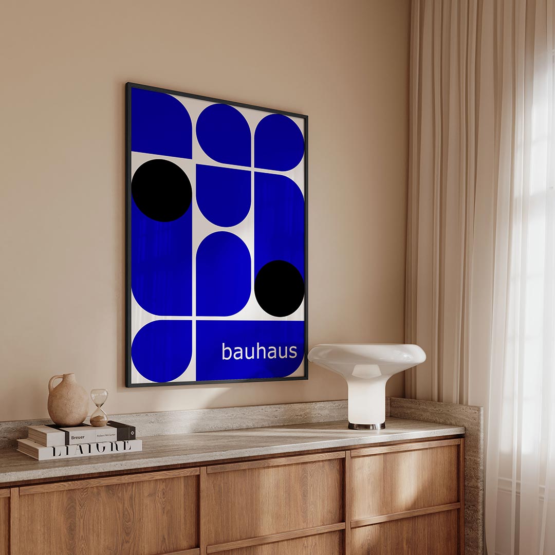 Vorm en kleur – geometrische Bauhaus poster in staand formaat