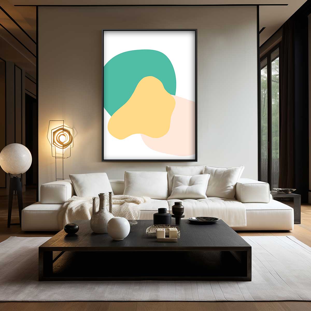 Speelse Kleuren Vormen – modern portret kunstwerk van WallArtistic