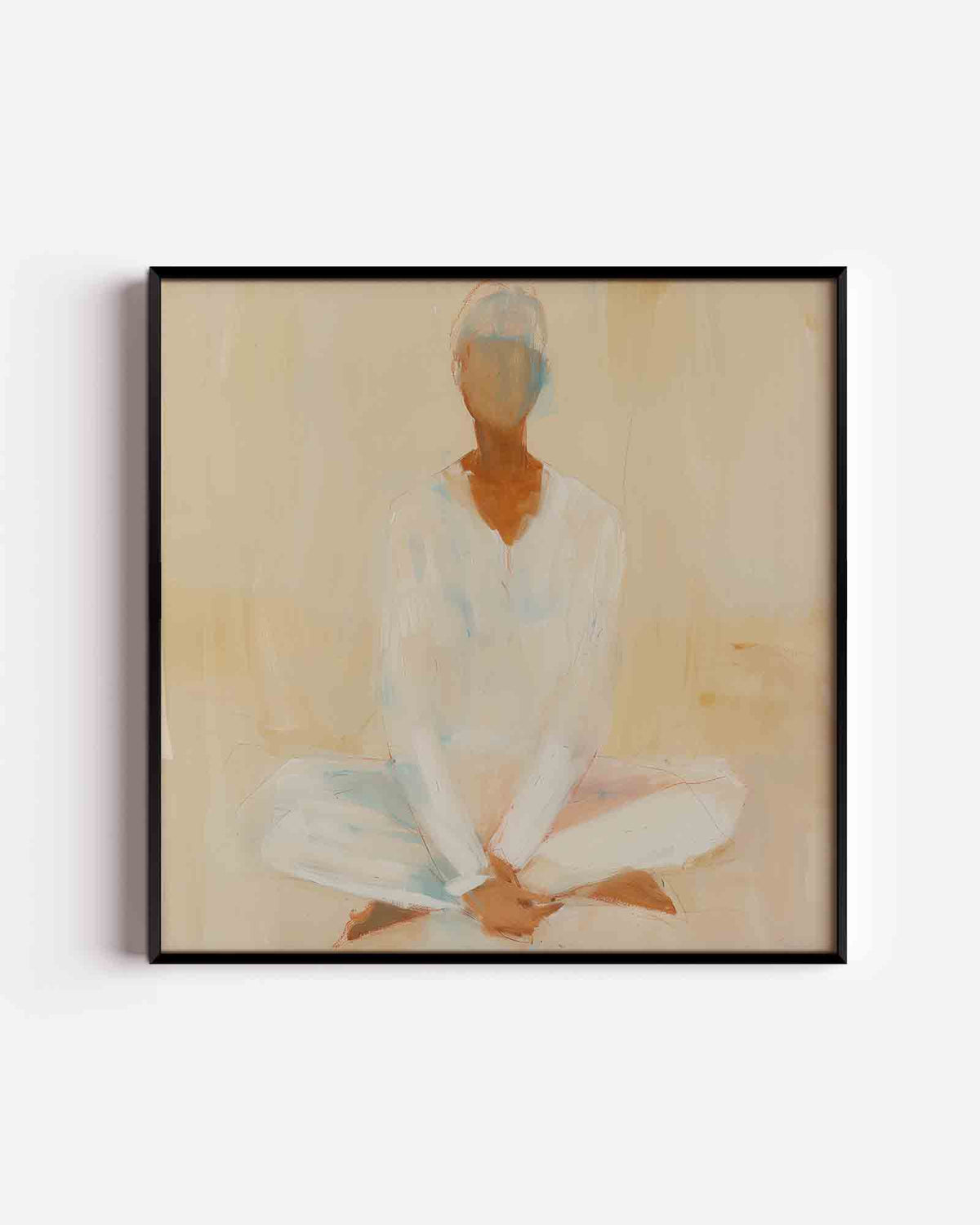 Zittende figuur – design vierkante poster als wanddecoratie