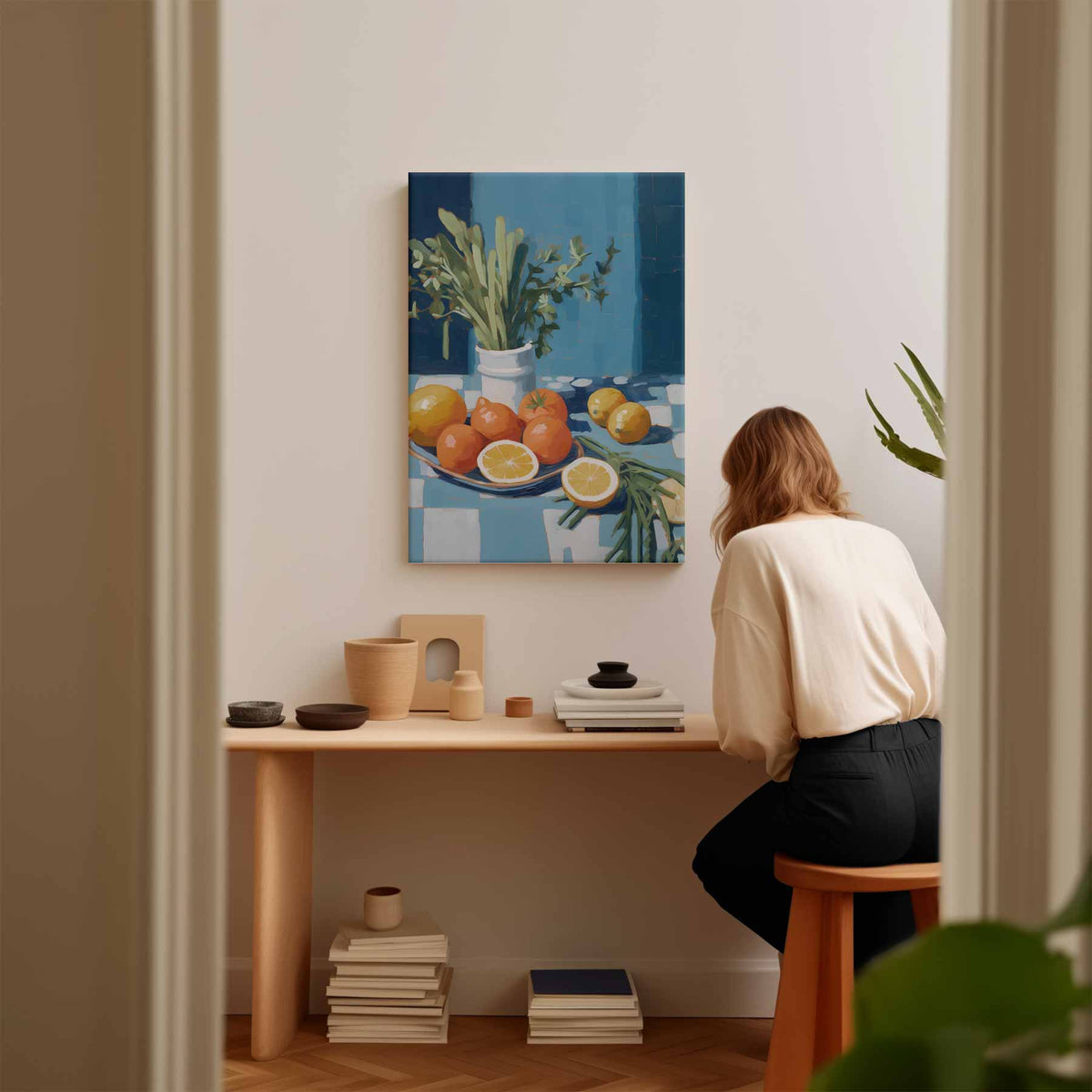 Frisse Citrussymfonie – plexiglas kunstwerk als wanddecoratie