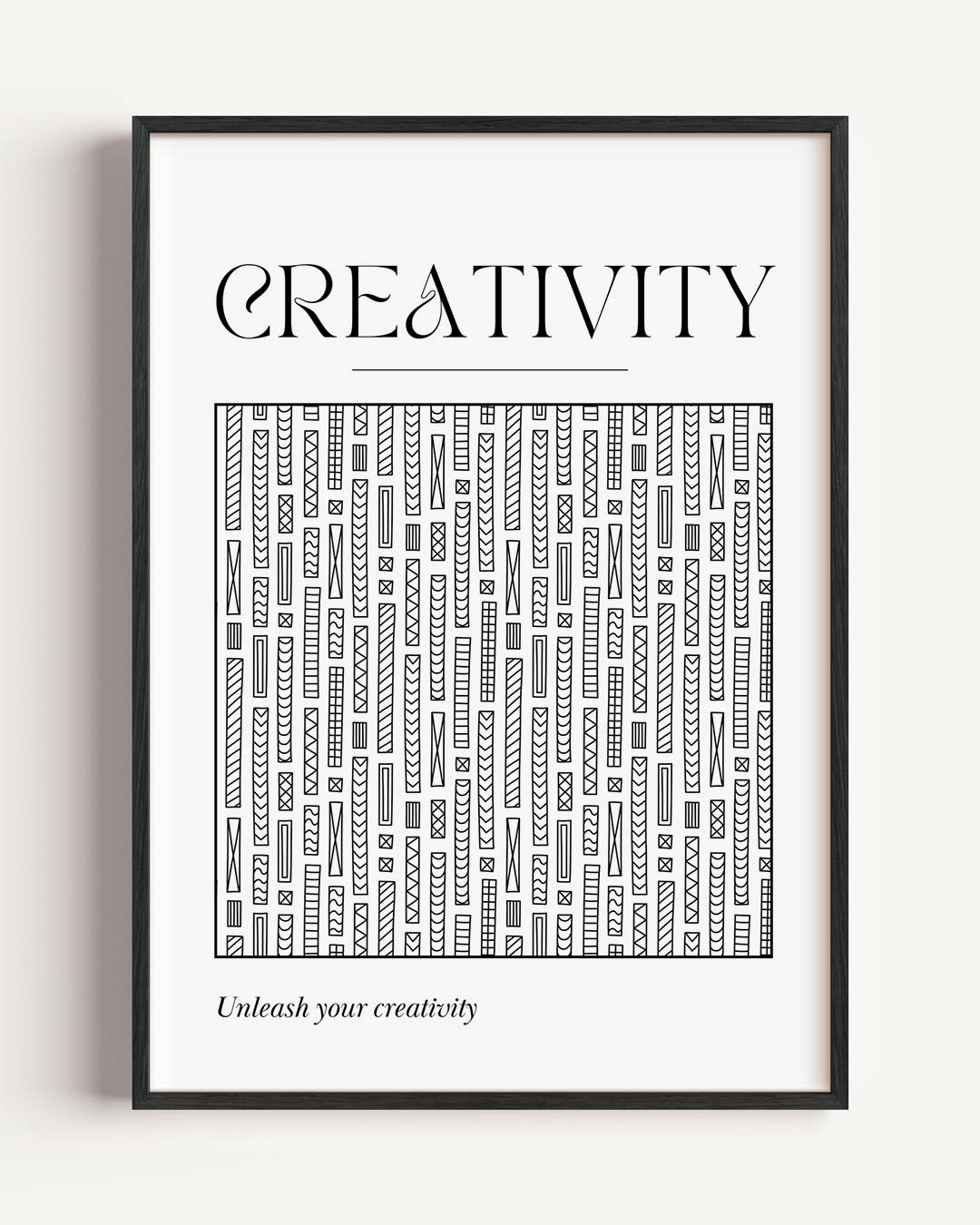 Creativiteit Ontketend – quote portret poster als wanddecoratie