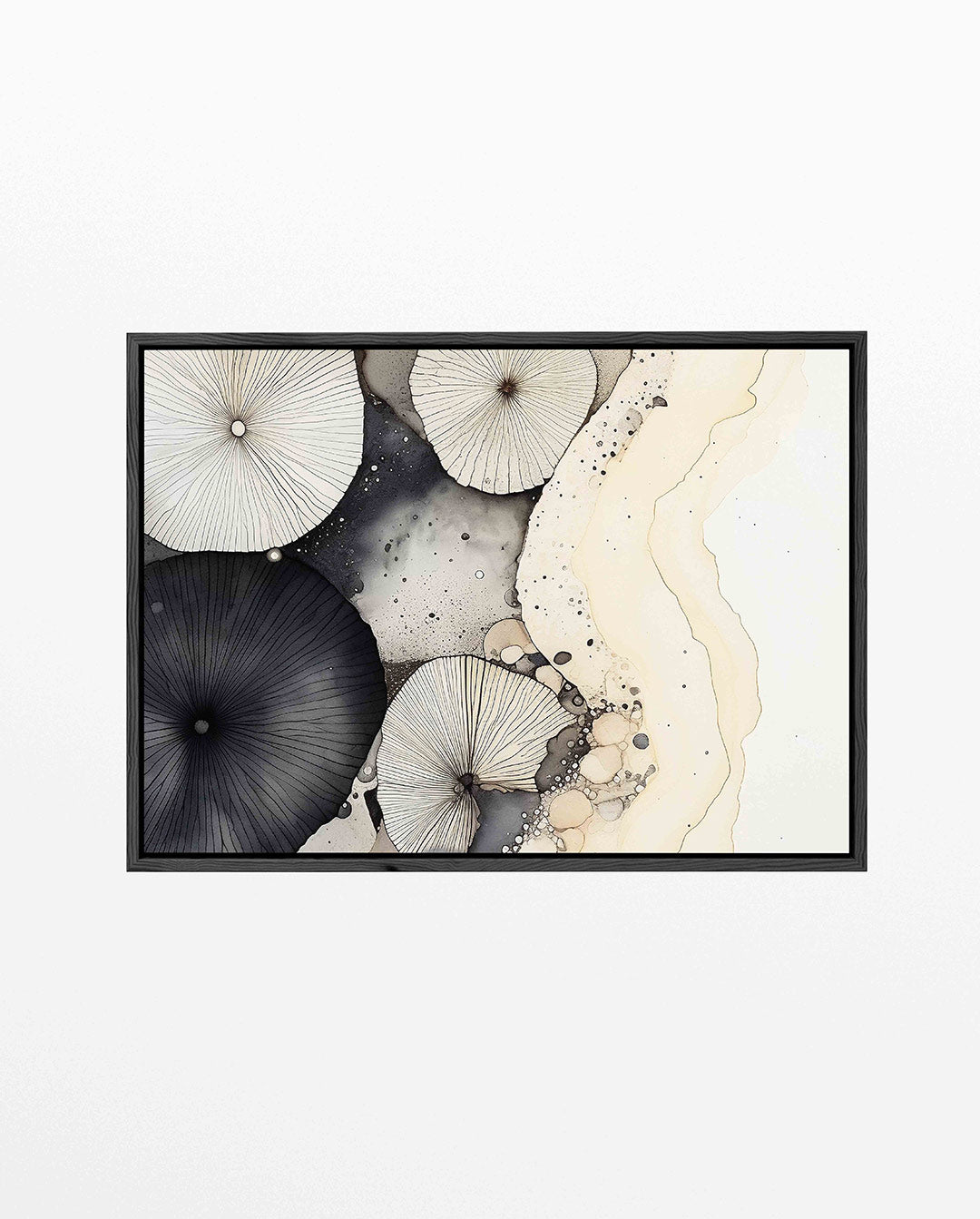 Organische vormen – Wanddecoratie kunstwerk – liggend wanddecoratie kunstwerk