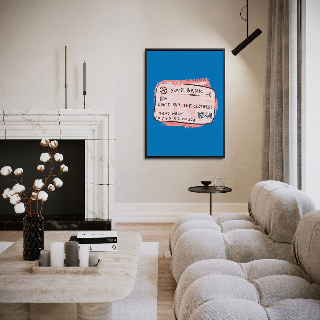Speelse kaart illustratie – moderne staande wandkunst
