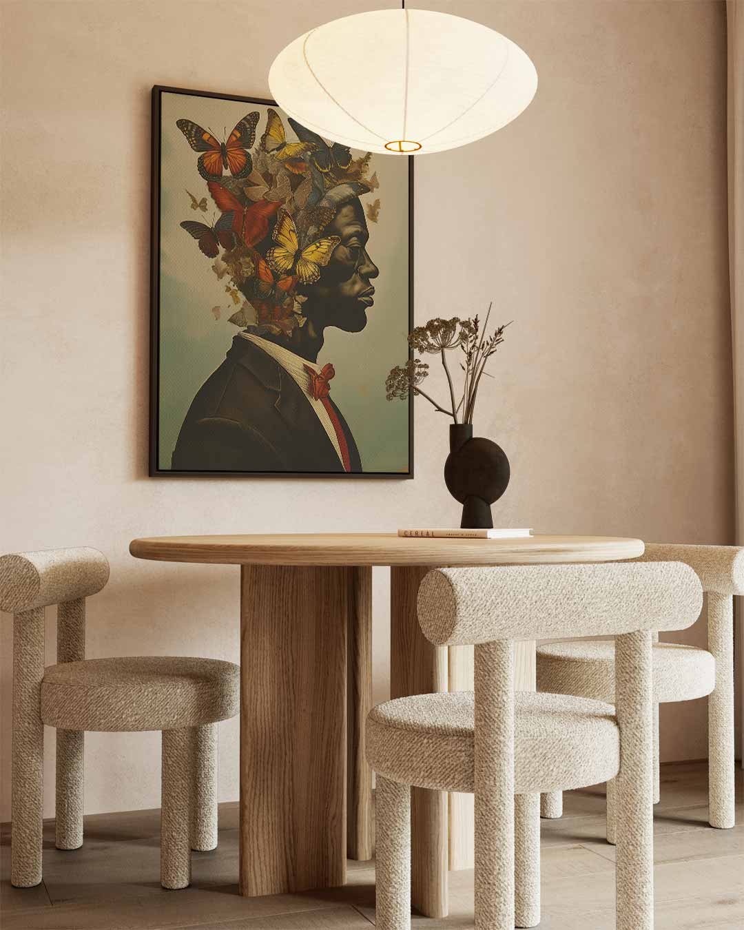 Vlinders van Vrijheid – dibond wanddecoratie in staand formaat