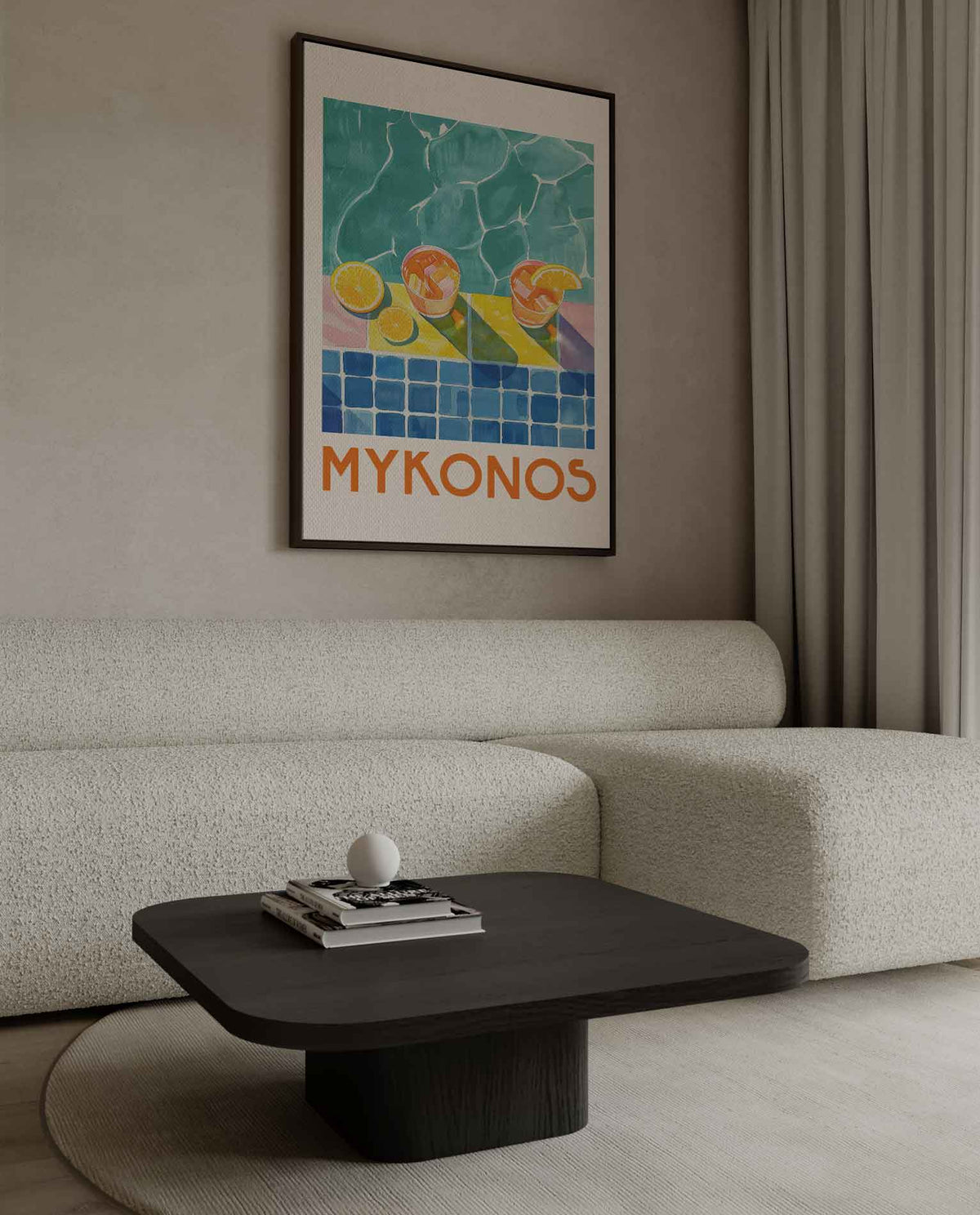 Zomerse Mykonos – plexiglas kunstwerk als wanddecoratie