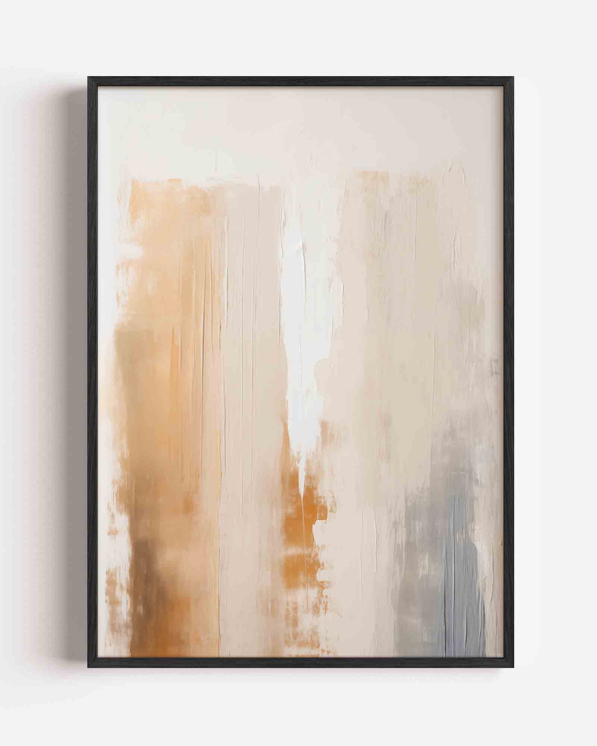 Abstracte beige en grijze – zacht abstracte portret poster als wanddecoratie