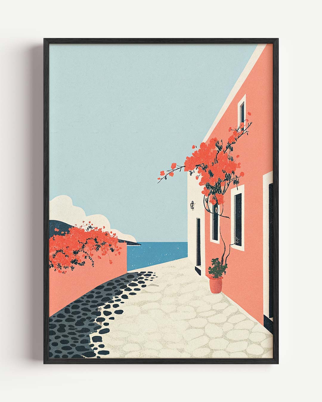 Zomerse Dag aan de Kust – zomer portret poster als wanddecoratie