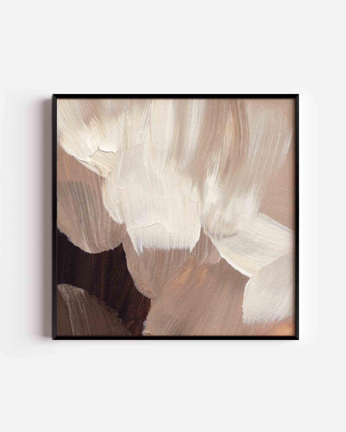Abstracte beige vormen – schilderkunst vierkante poster als wanddecoratie