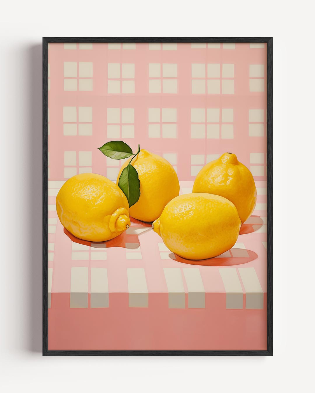 Zonnige Citroenen – keuken portret poster als wanddecoratie