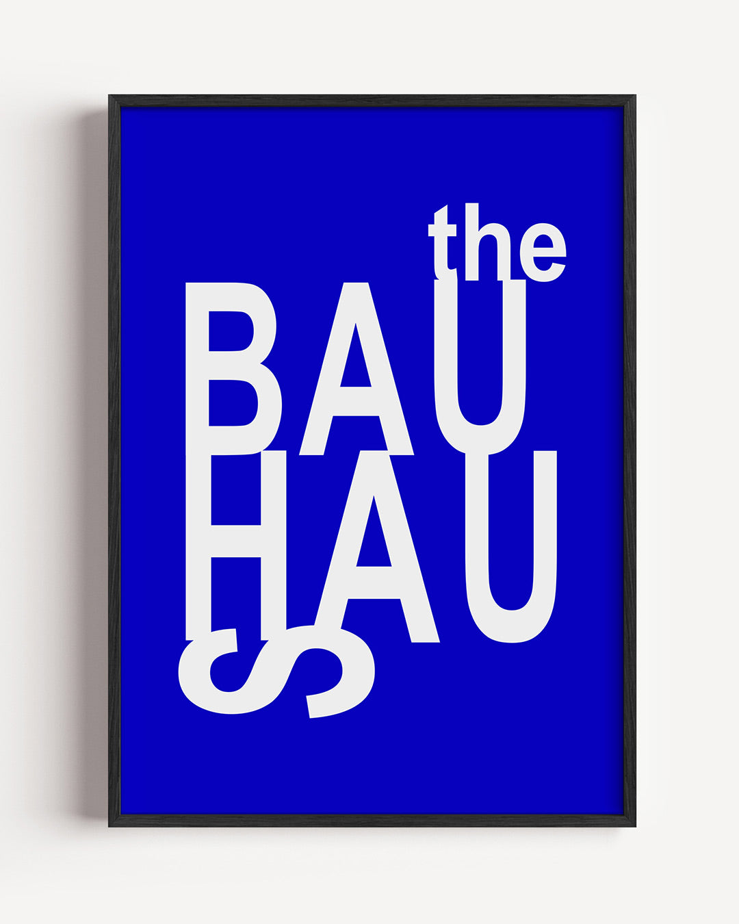 Typografisch spel – staande Bauhaus poster als wanddecoratie