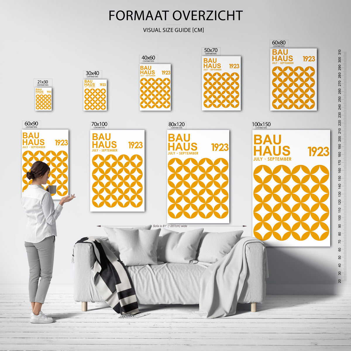 Abstracte – Bauhaus poster als moderne geometrische wanddecoratie