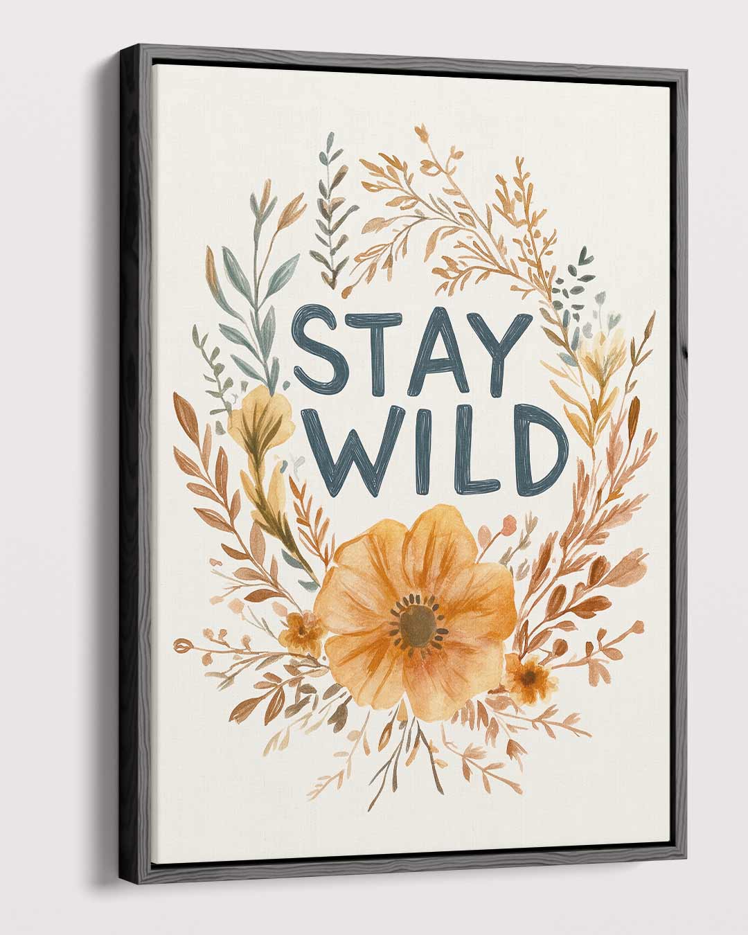 Stay Wild Bloemenkunst – plexiglas wanddecoratie in portret formaat