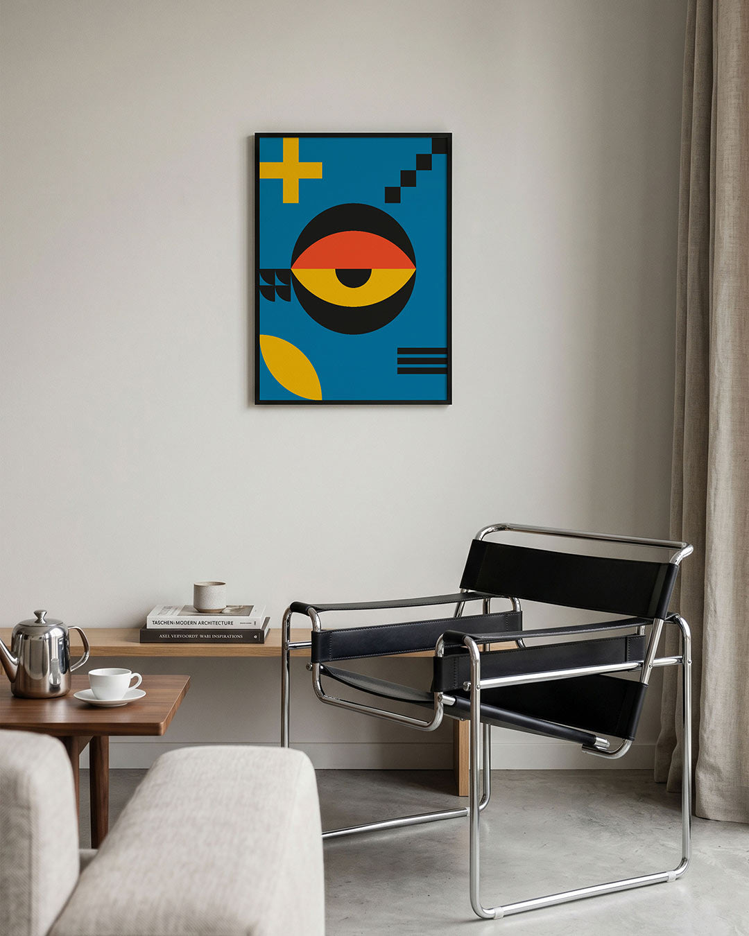Vorm en kleur – geometrische Bauhaus poster in staand formaat