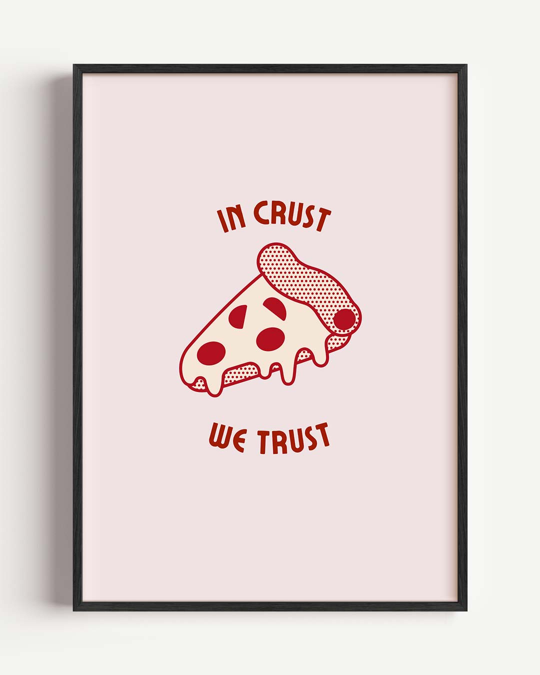 Retro Pizza – keuken portret poster als wanddecoratie
