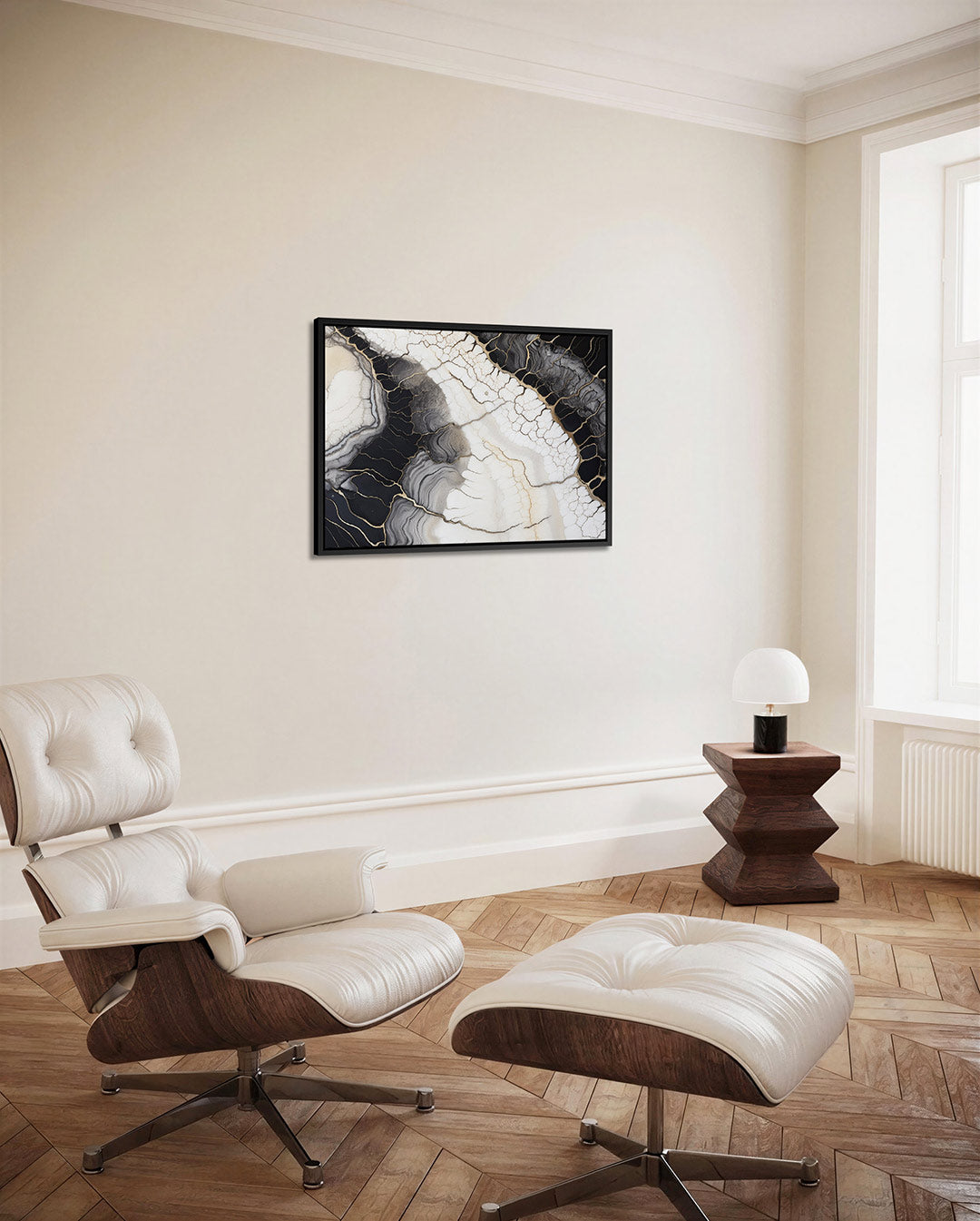 Organische lijnen – Liggende wanddecoratie – alternatieve weergave van het kunstwerk