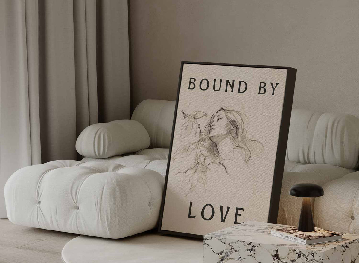 Gevangen in Liefde – staande wandkunst voor woonkamer of interieur