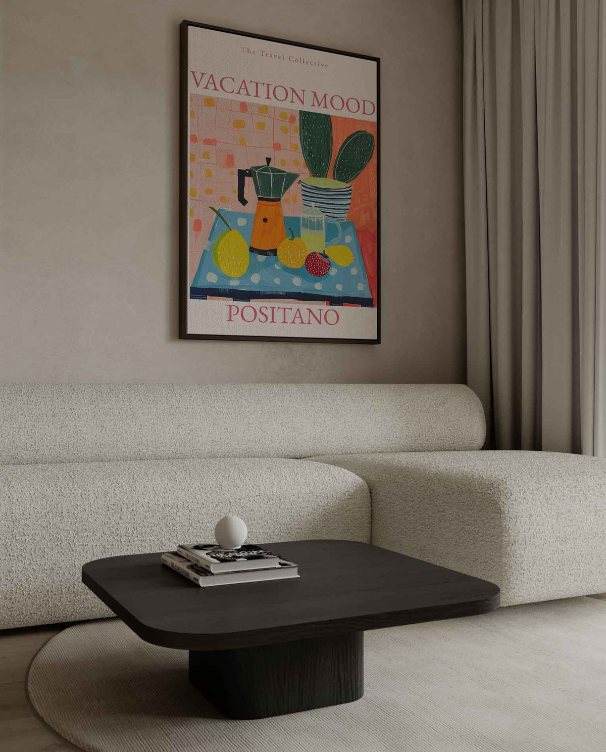 Zomerse Positano Vibes – plexiglas kunstwerk als wanddecoratie