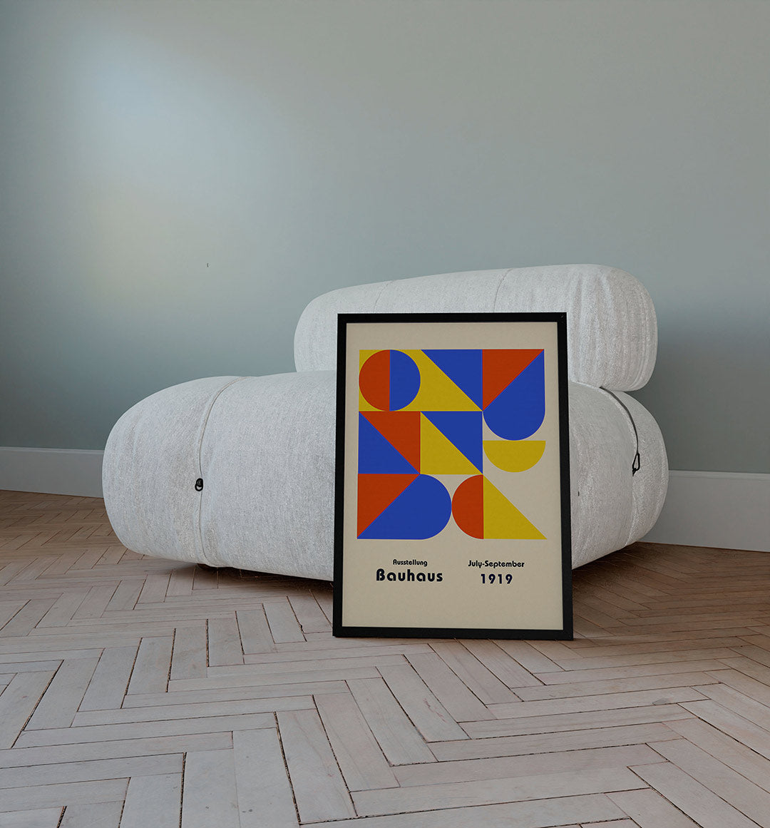 Vorm en kleur – staande Bauhaus poster voor aan de muur