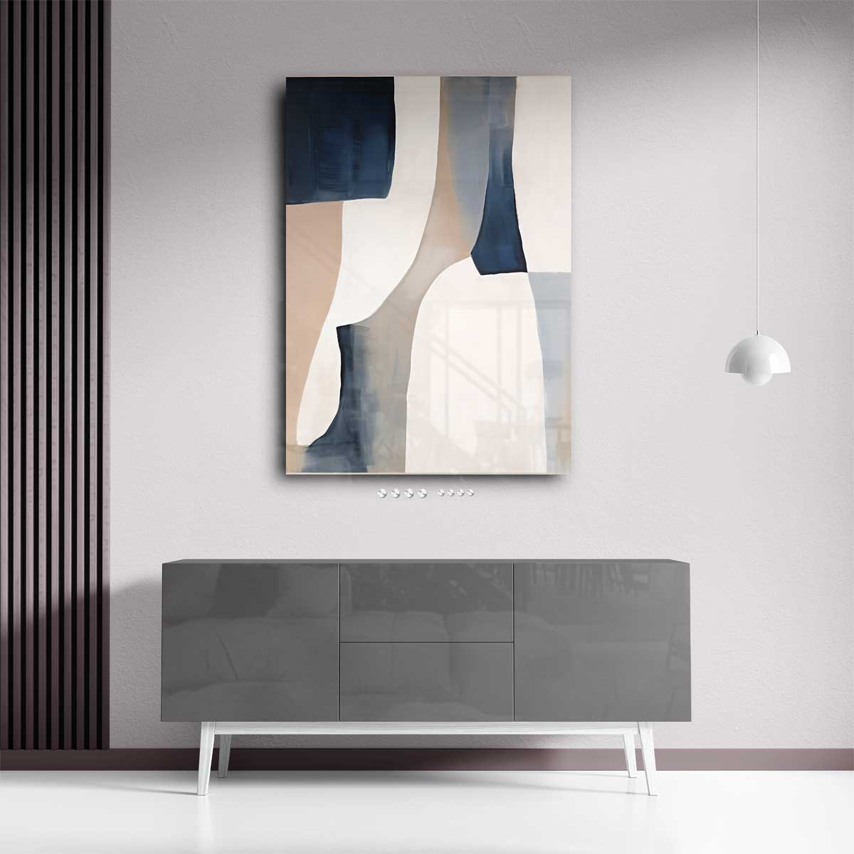 Subtiele Kleurencompositie – plexiglas wanddecoratie in portret formaat