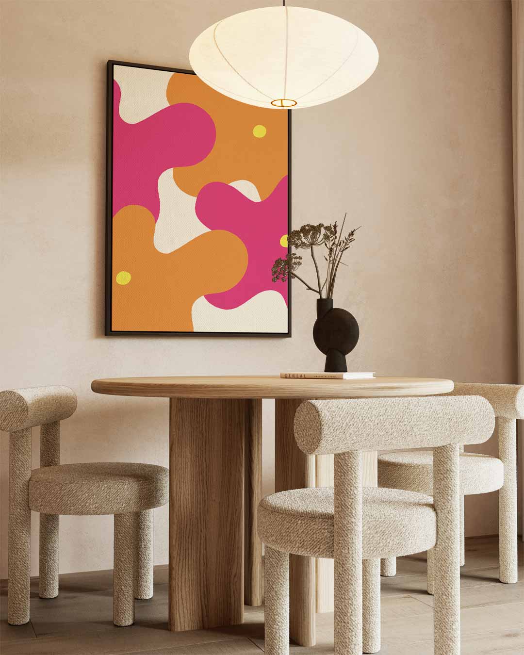 Vrolijke Kleurenexplosie – staande wandkunst voor woonkamer of interieur