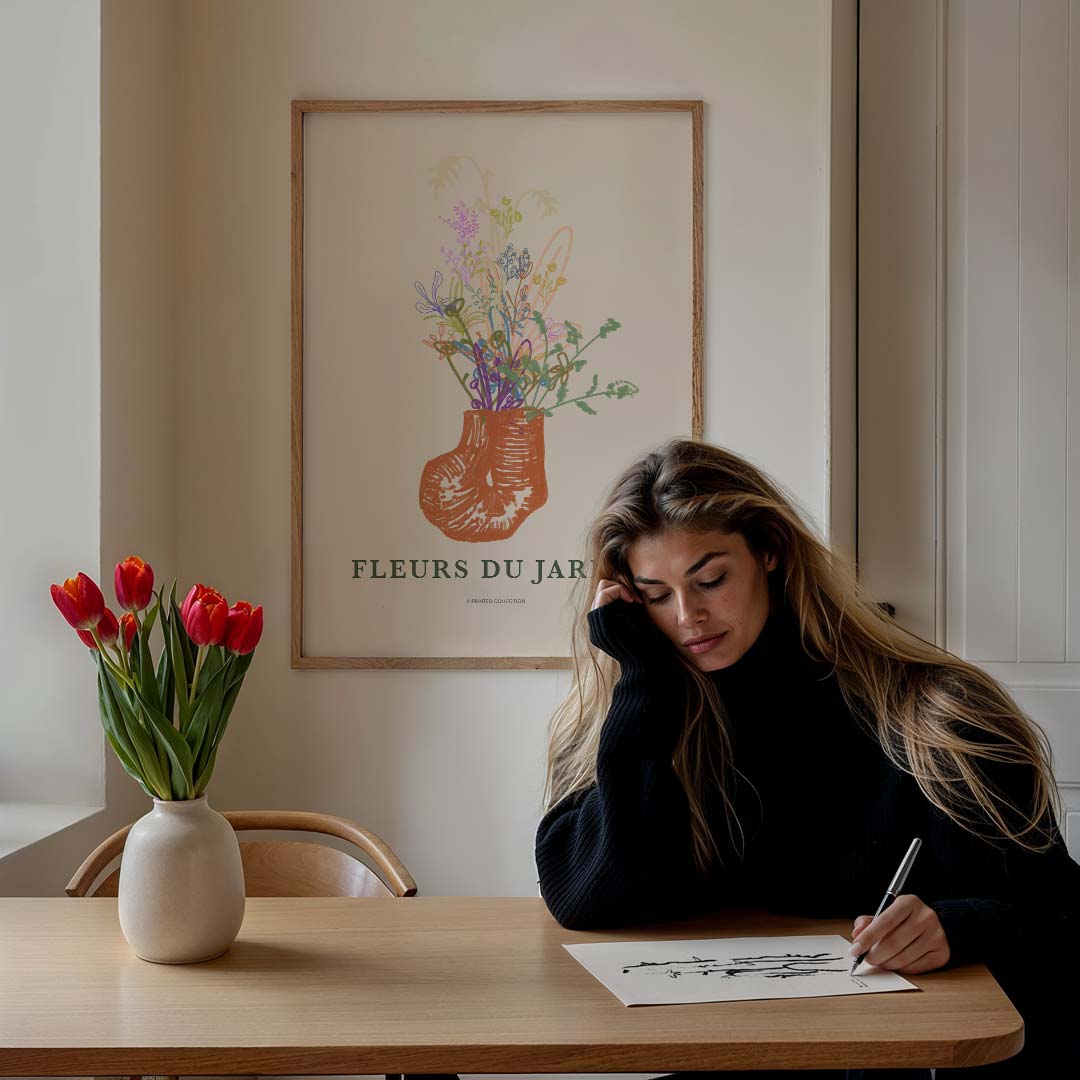 Bloemrijke Tuindromen – bloemen poster in staand formaat