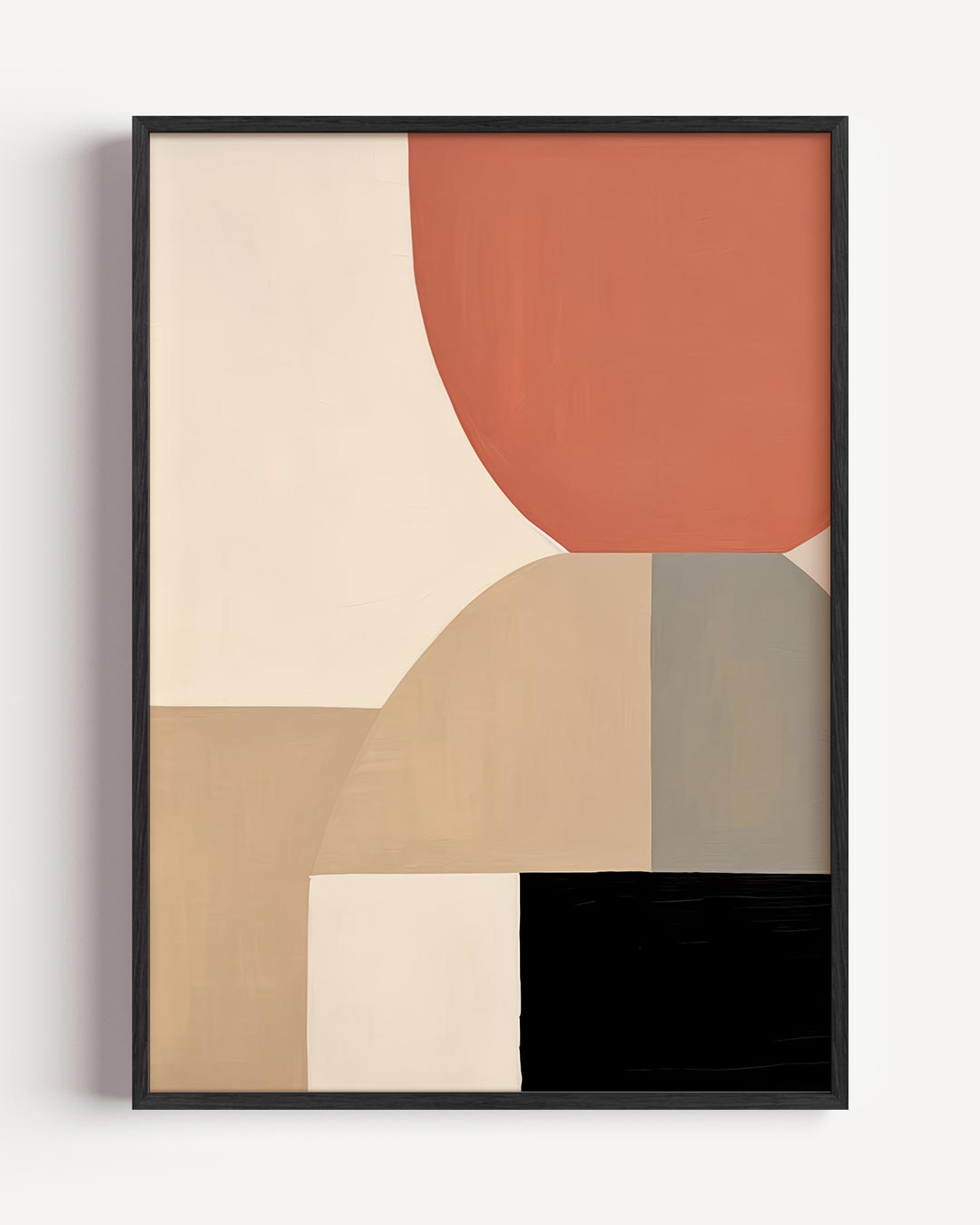 Moderne Abstracte Vormencollage – kleurrijke abstracte portret poster als wanddecoratie