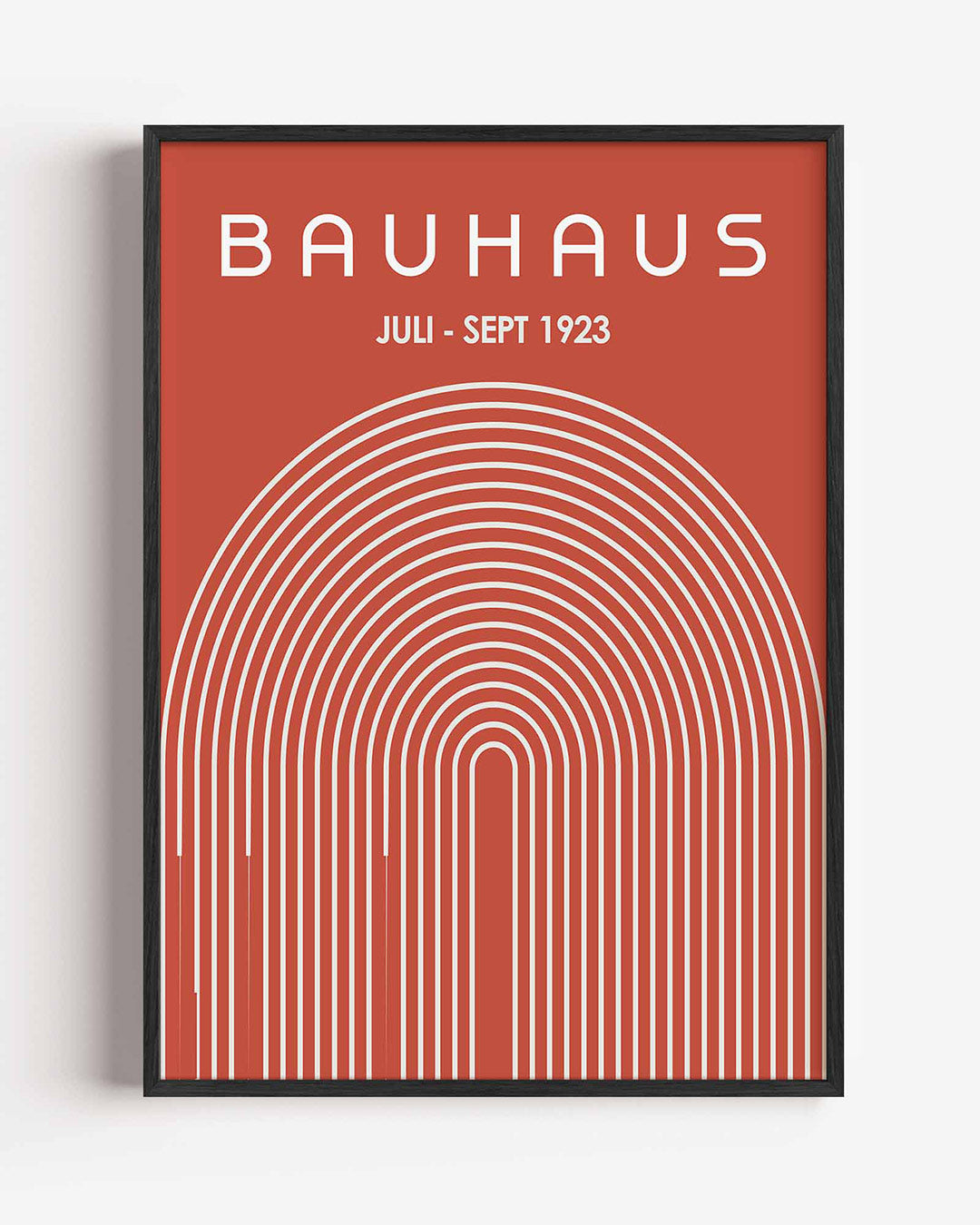 Lijnen en kleurvlakken – staande Bauhaus poster als wanddecoratie