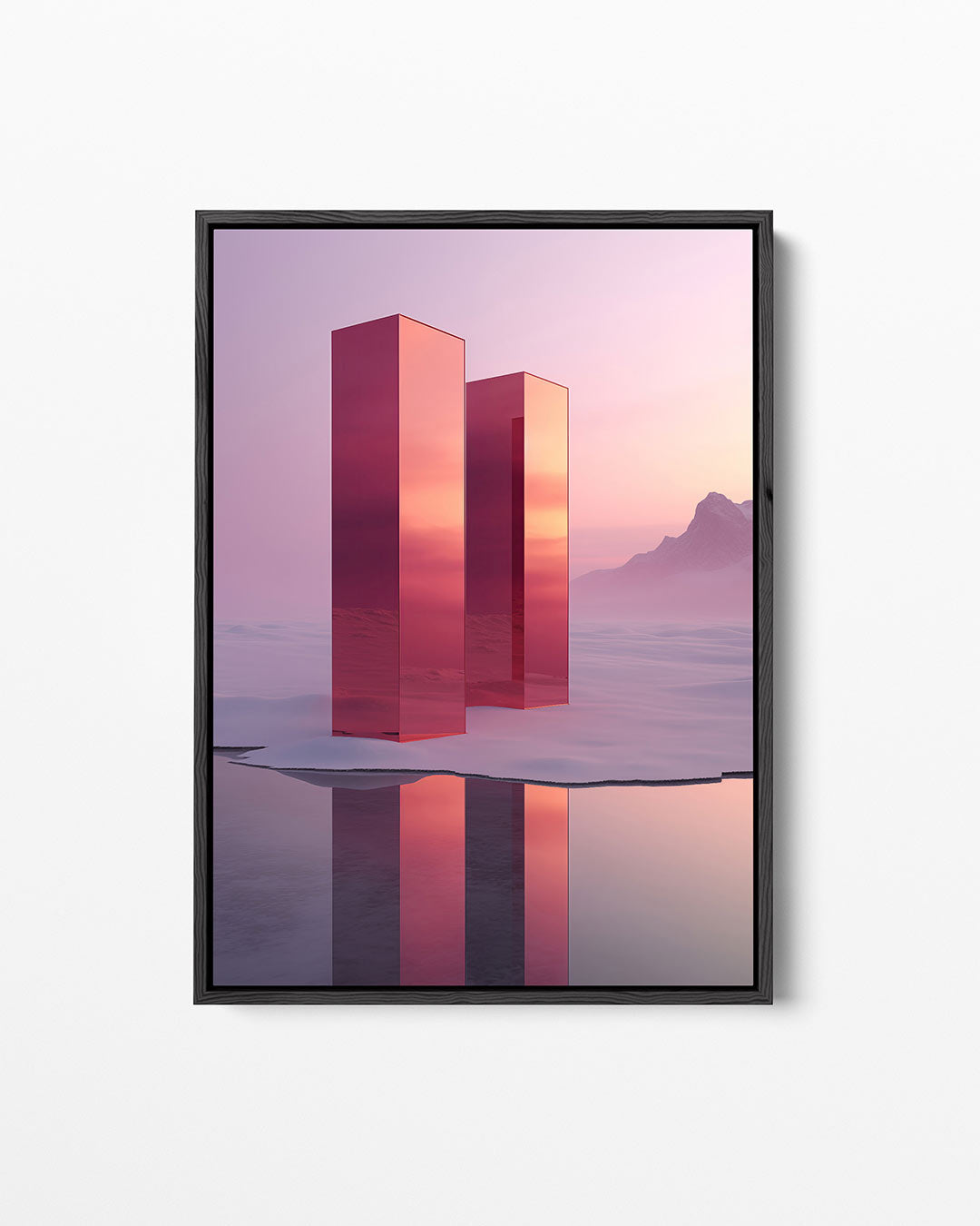 Reflecterende torens – staand wanddecoratie kunstwerk