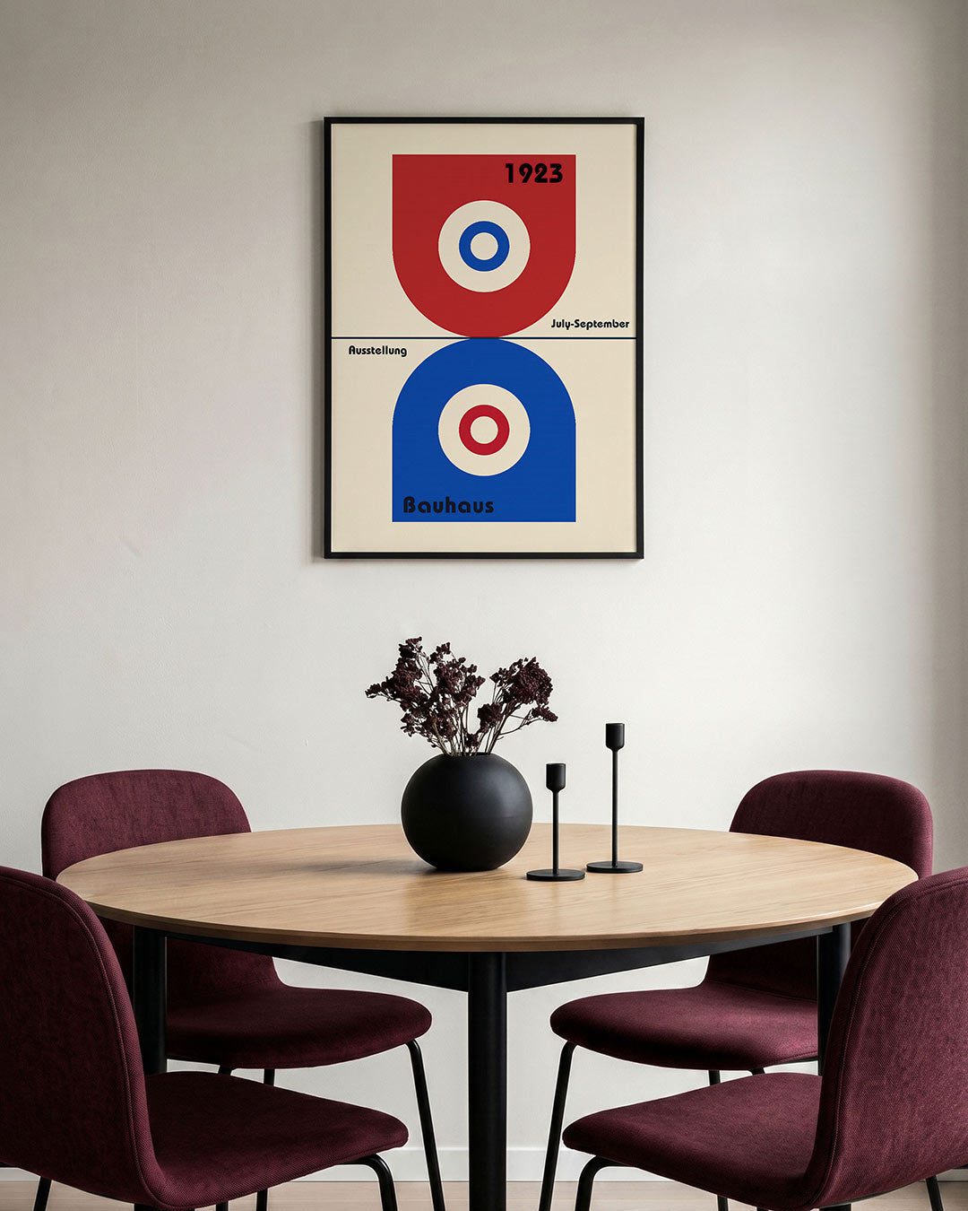 Vorm en balans – staande Bauhaus poster voor aan de muur